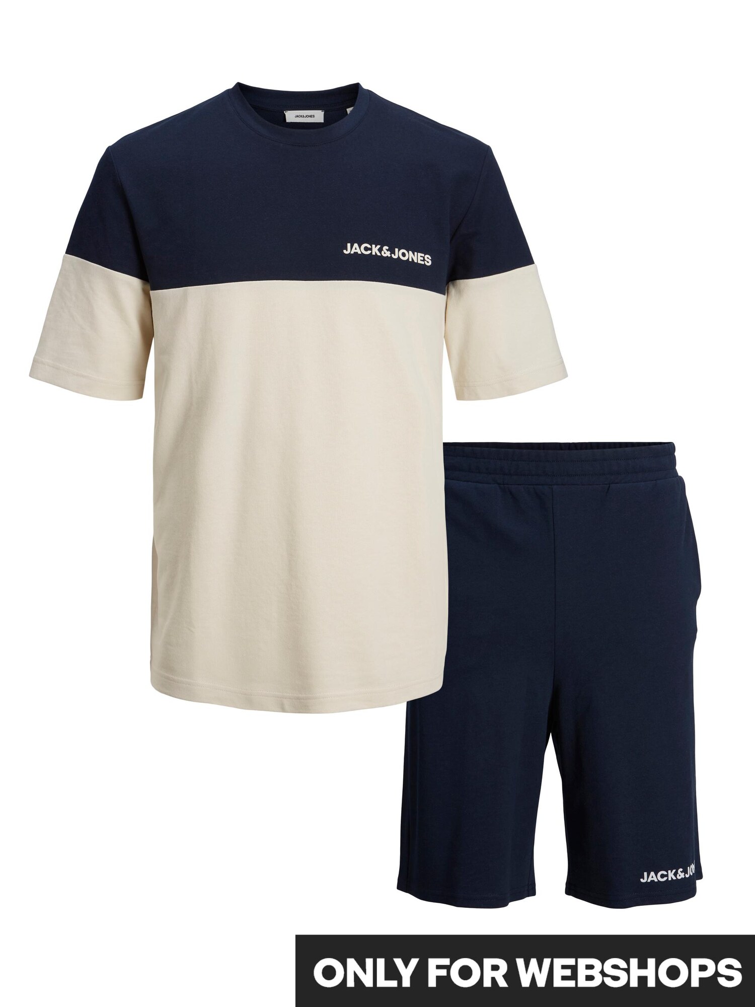 JACK & JONES Jogging ruhák  sötétkék / bézs / fehér
