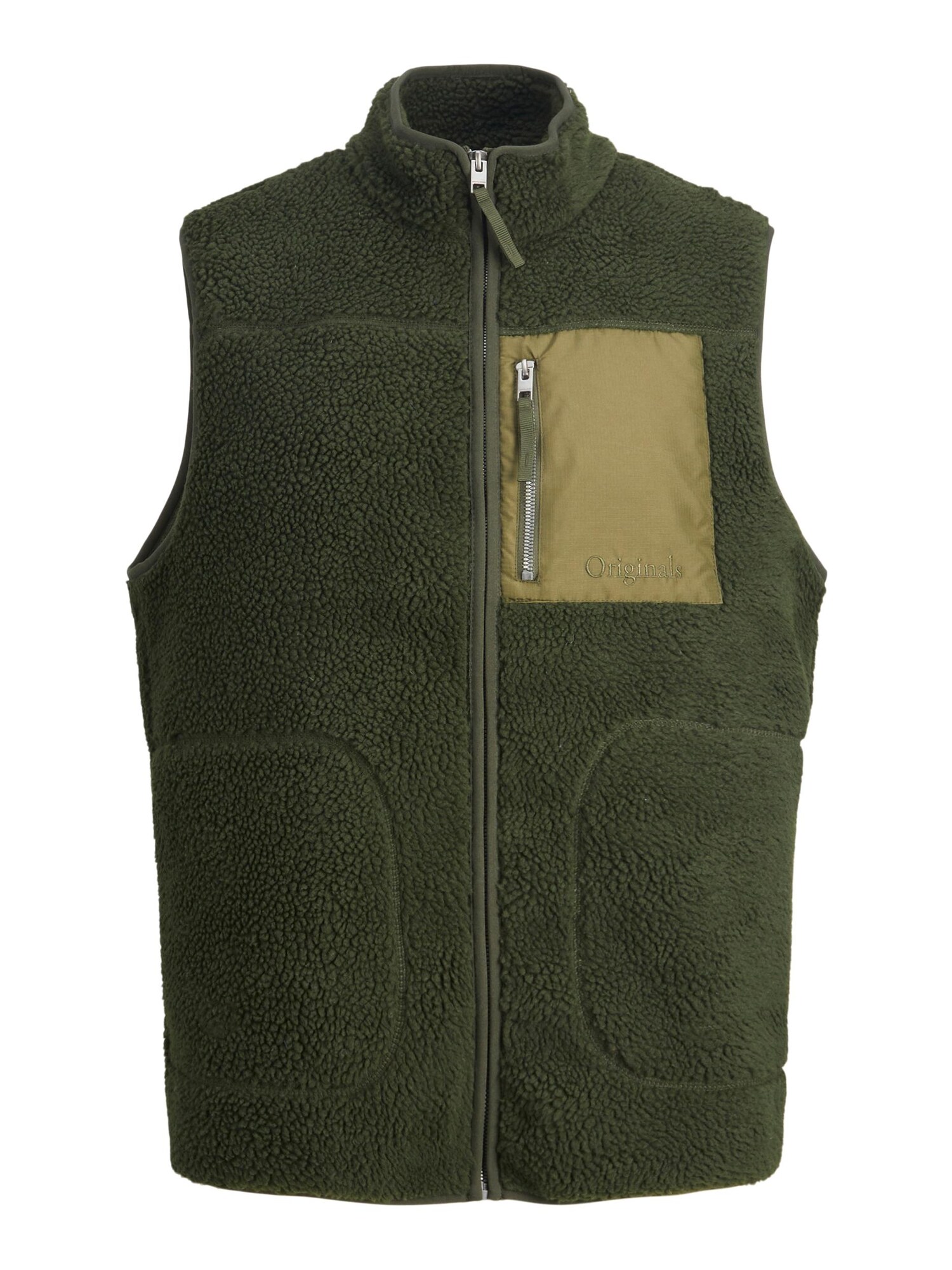 JACK & JONES Mellény 'Park'  sötétzöld / olíva