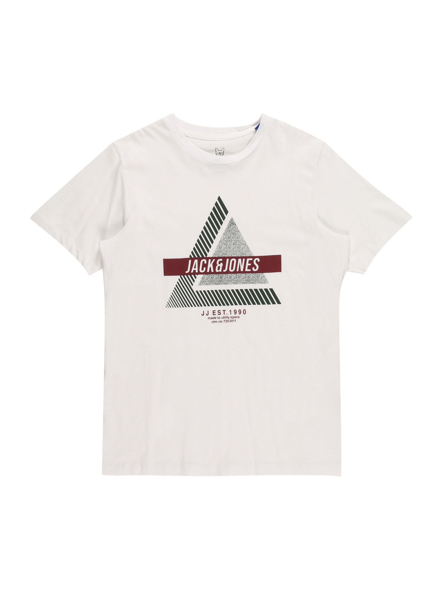 Jack & Jones Junior Póló 'Meraj'  fehér / barna / ezüst
