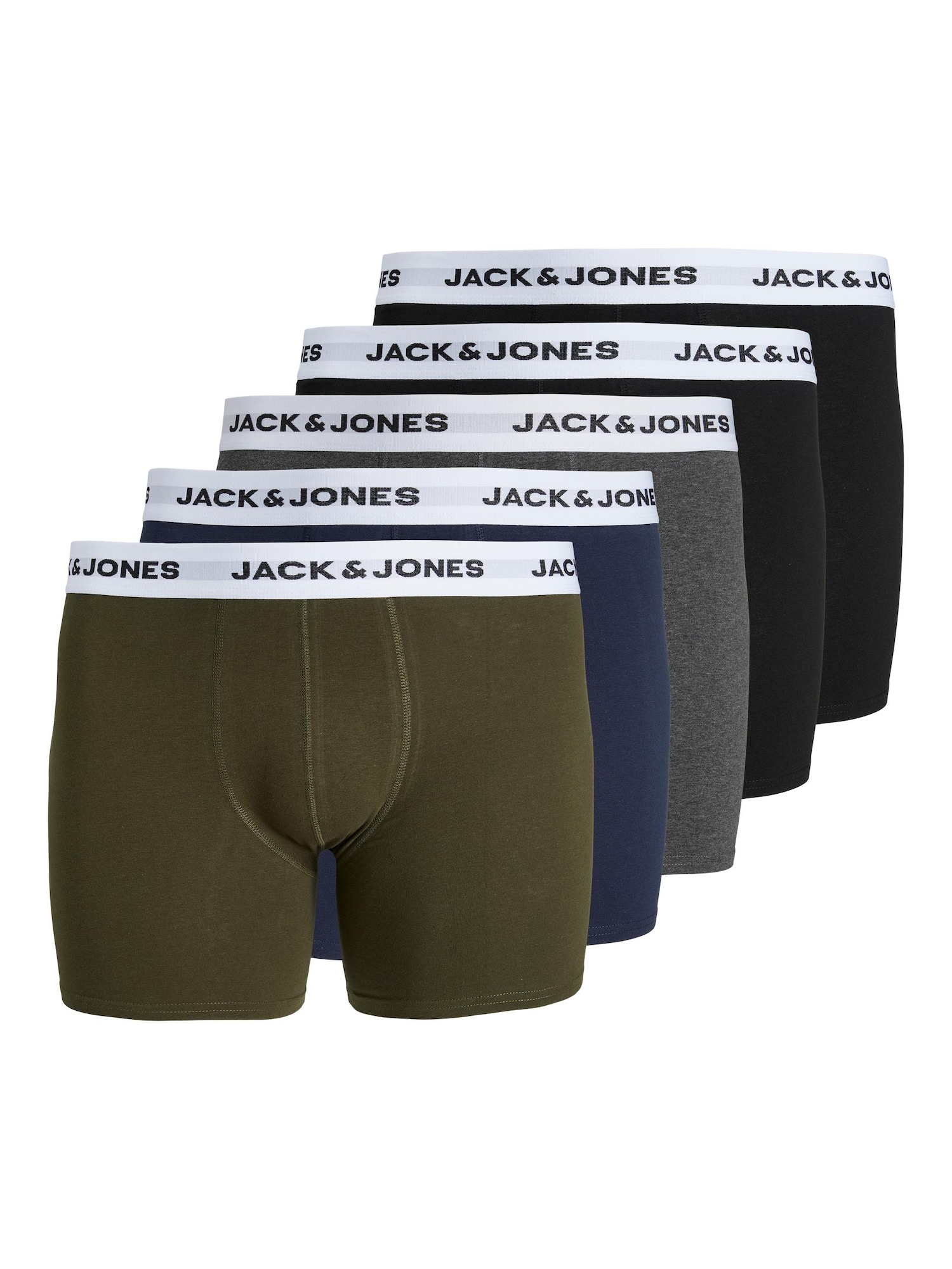 Jack & Jones Plus Boxeralsók  khaki / tengerészkék / szürke melír / fekete