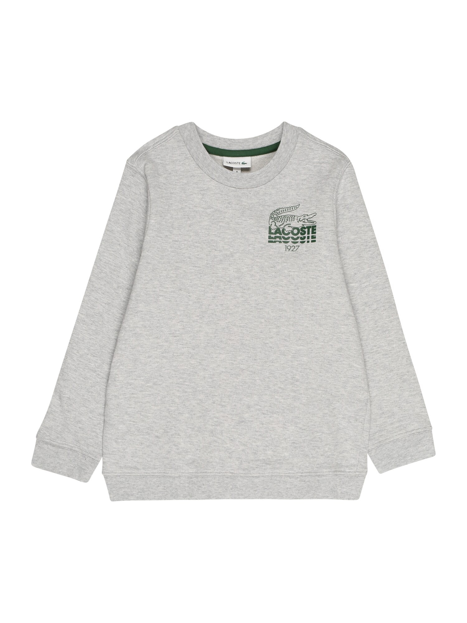 LACOSTE Tréning póló  szürke melír / sötétzöld