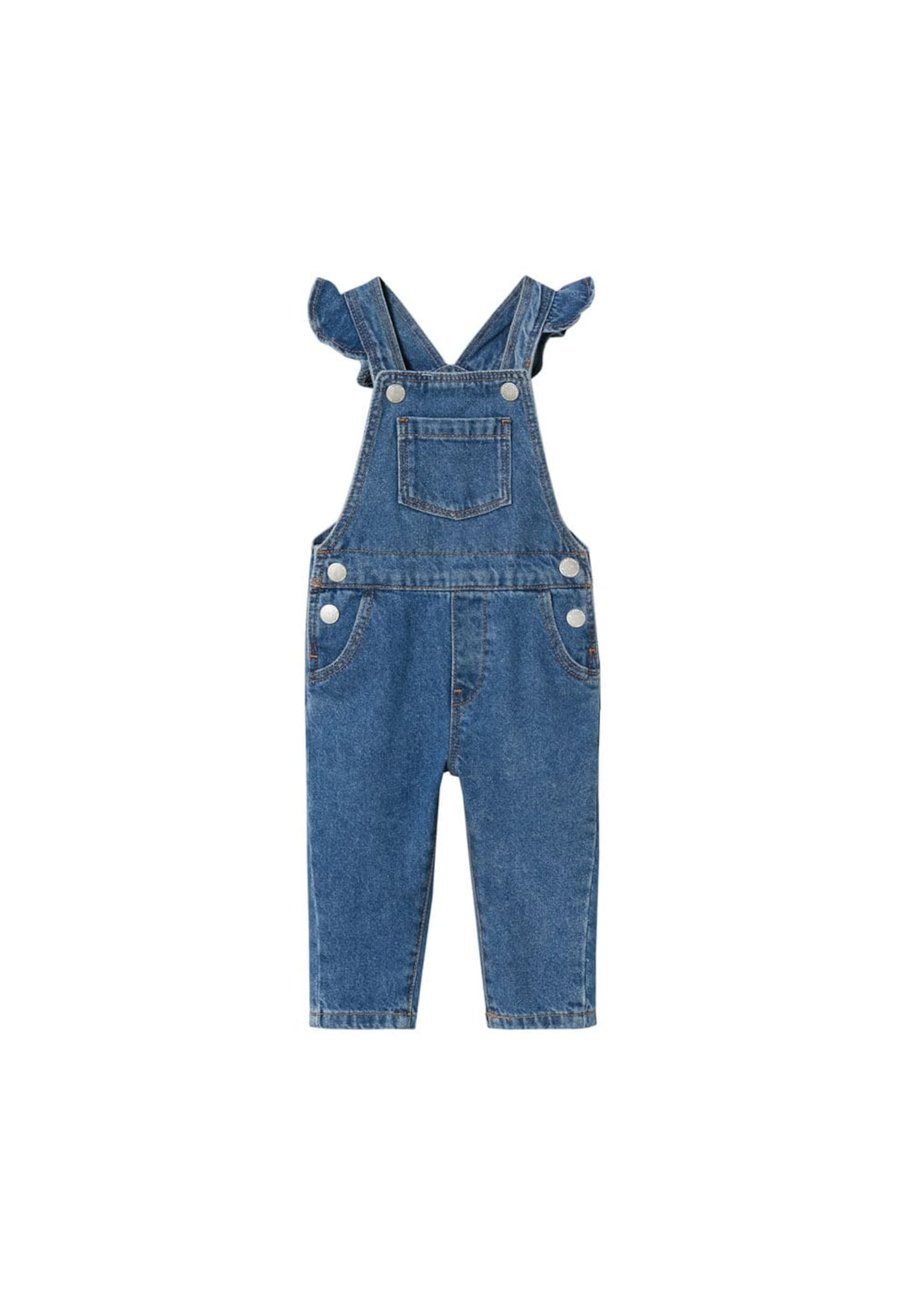 MANGO KIDS Kantáros nadrágok 'Emille'  kék farmer