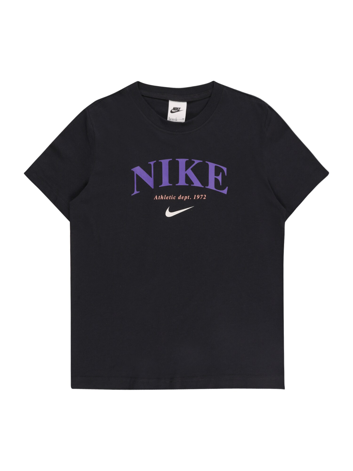 Nike Sportswear Póló  fekete / sötétlila / fehér / testszínű