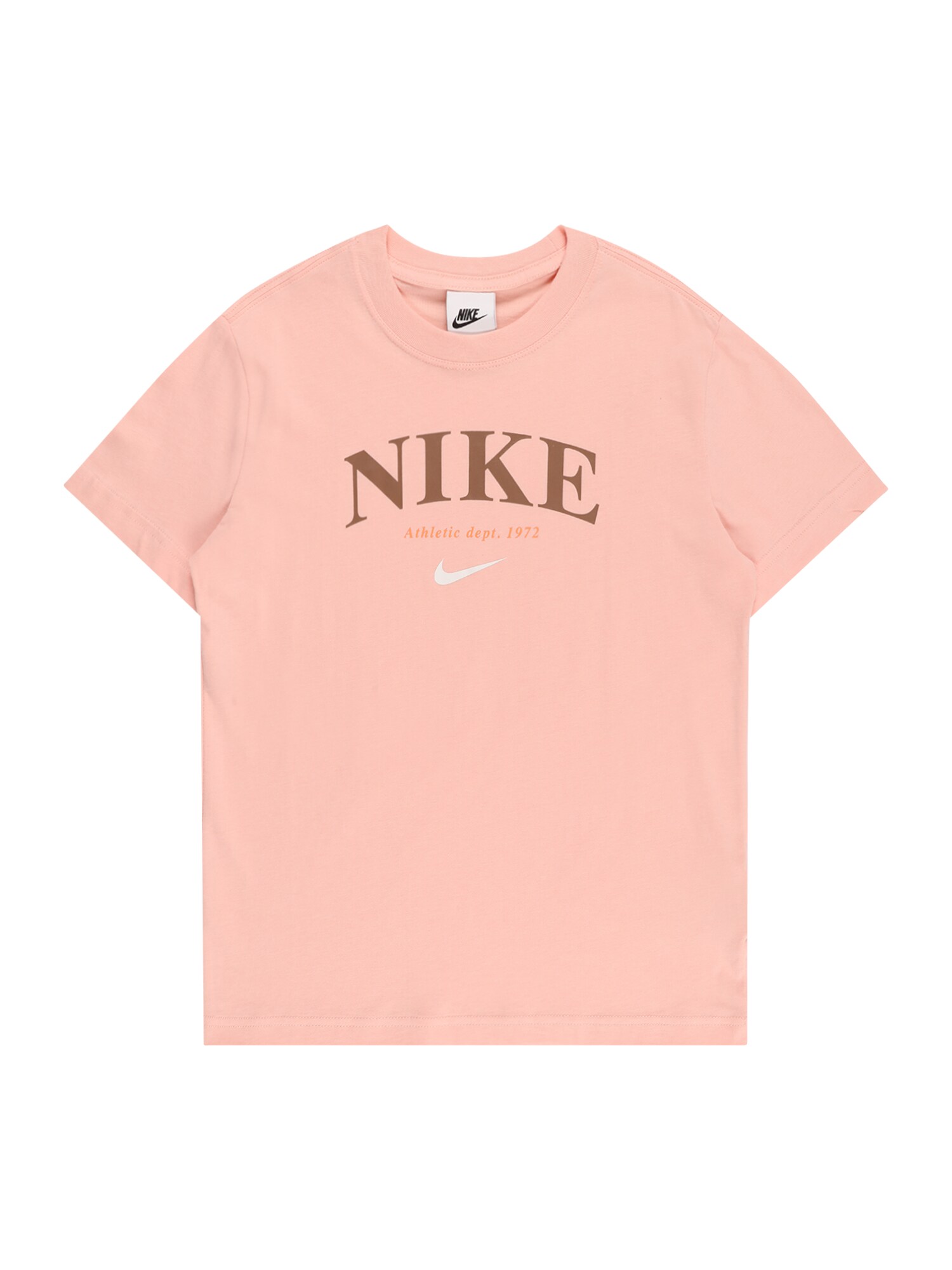 Nike Sportswear Póló  narancs / őszibarack / barna / fehér