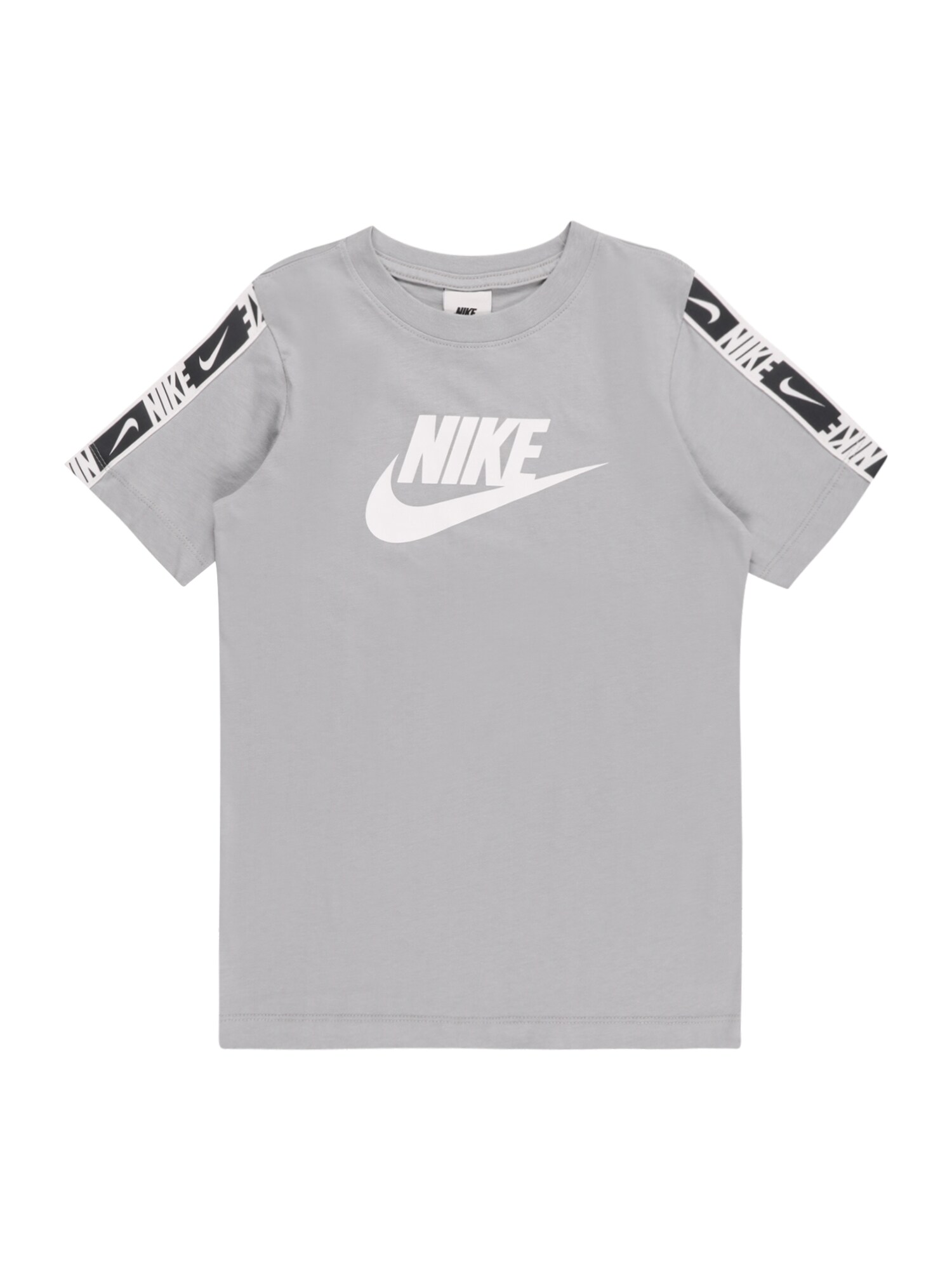 Nike Sportswear Póló  szürke / fehér / fekete