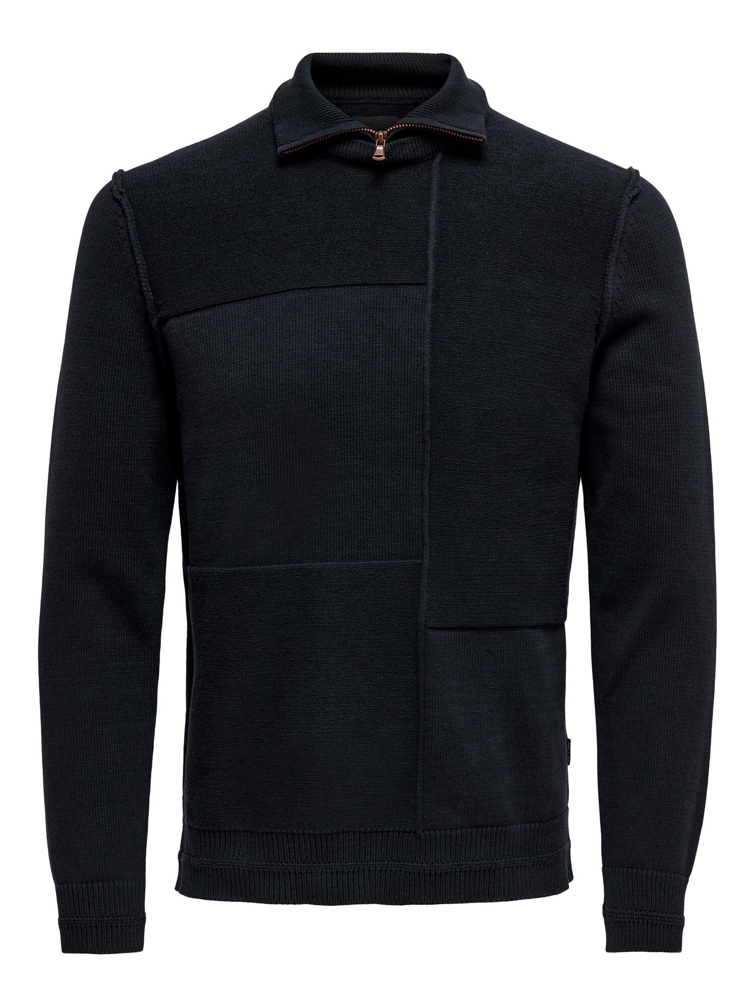 Only & Sons Pulóver 'Elias'  fekete / tengerészkék