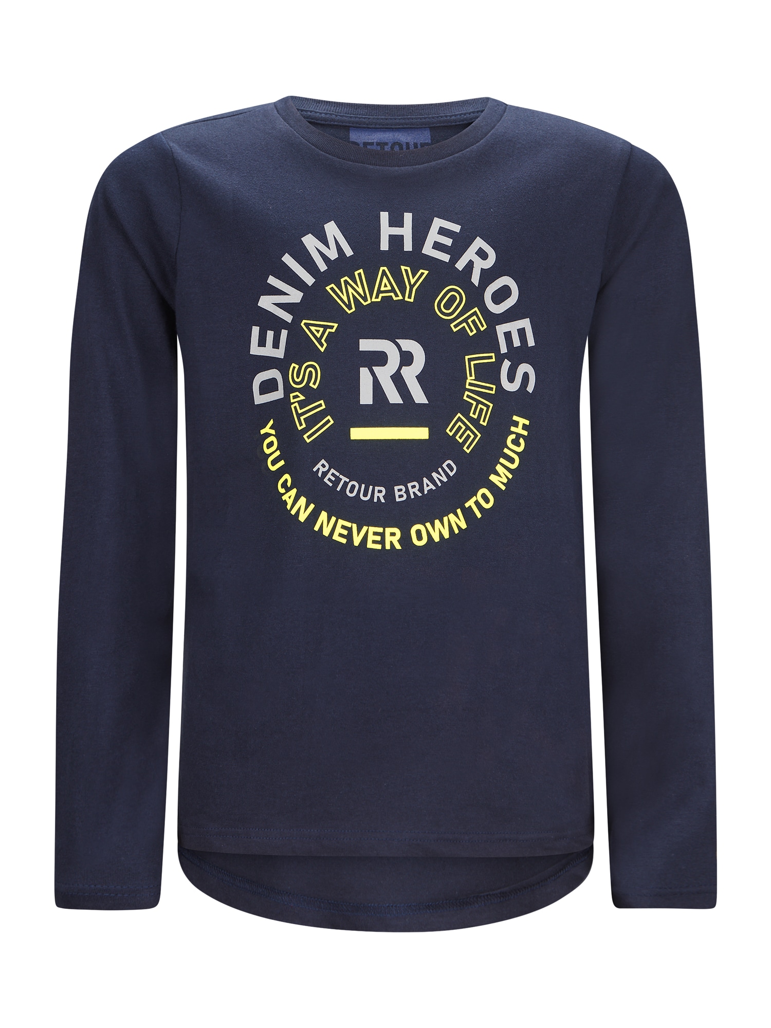 Retour Jeans Póló 'Melvin'  tengerészkék / fehér / limone / világosszürke