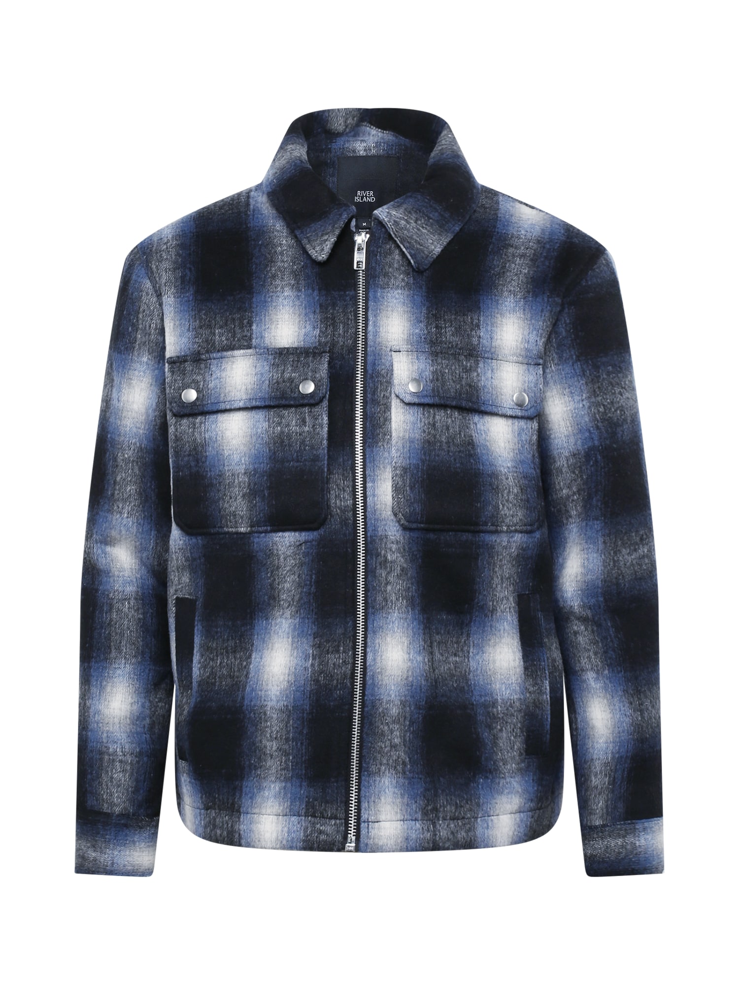 River Island Átmeneti dzseki  kék / fehér / éjkék