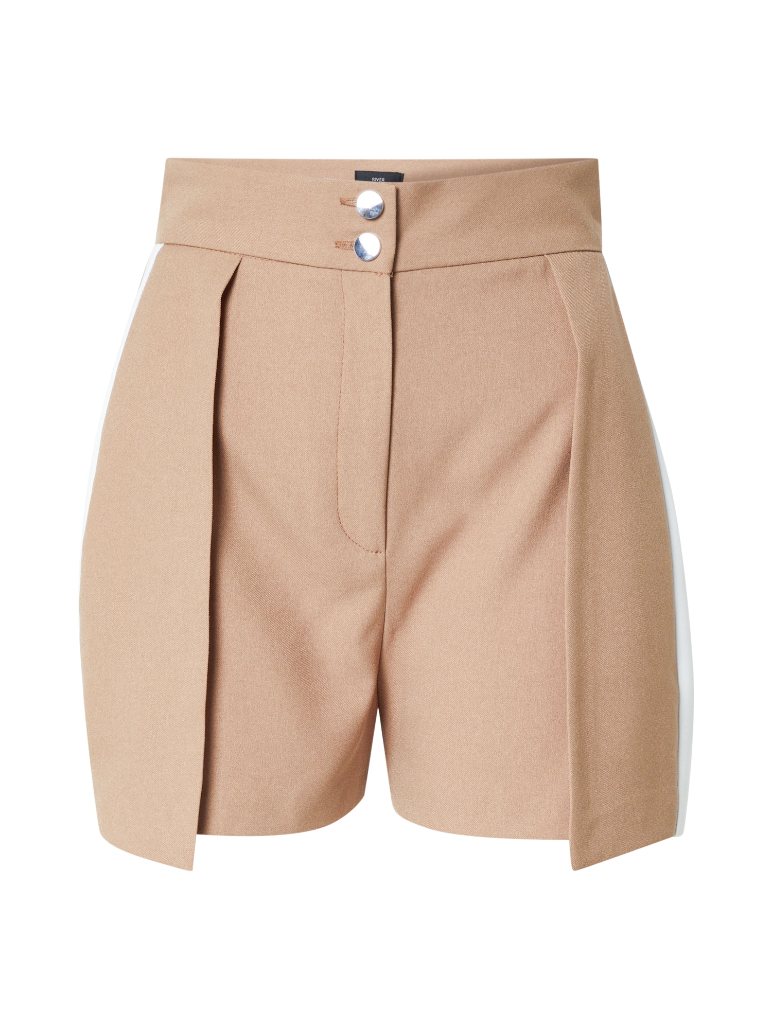 River Island Élére vasalt nadrágok  homok / fehér