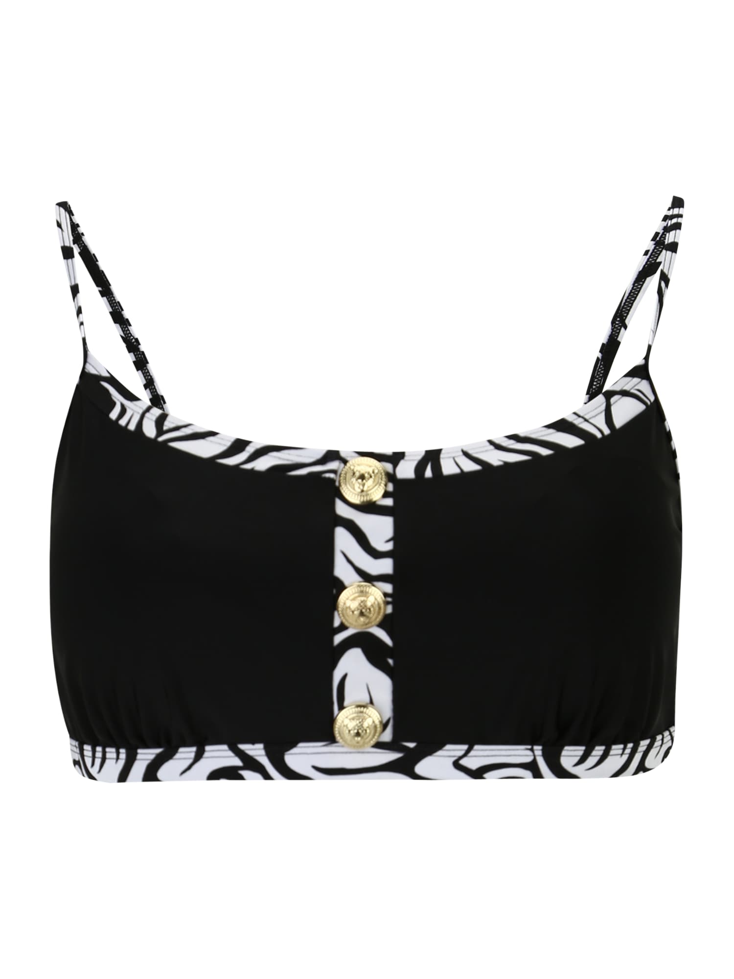 River Island Plus Bikini felső  fekete / fehér