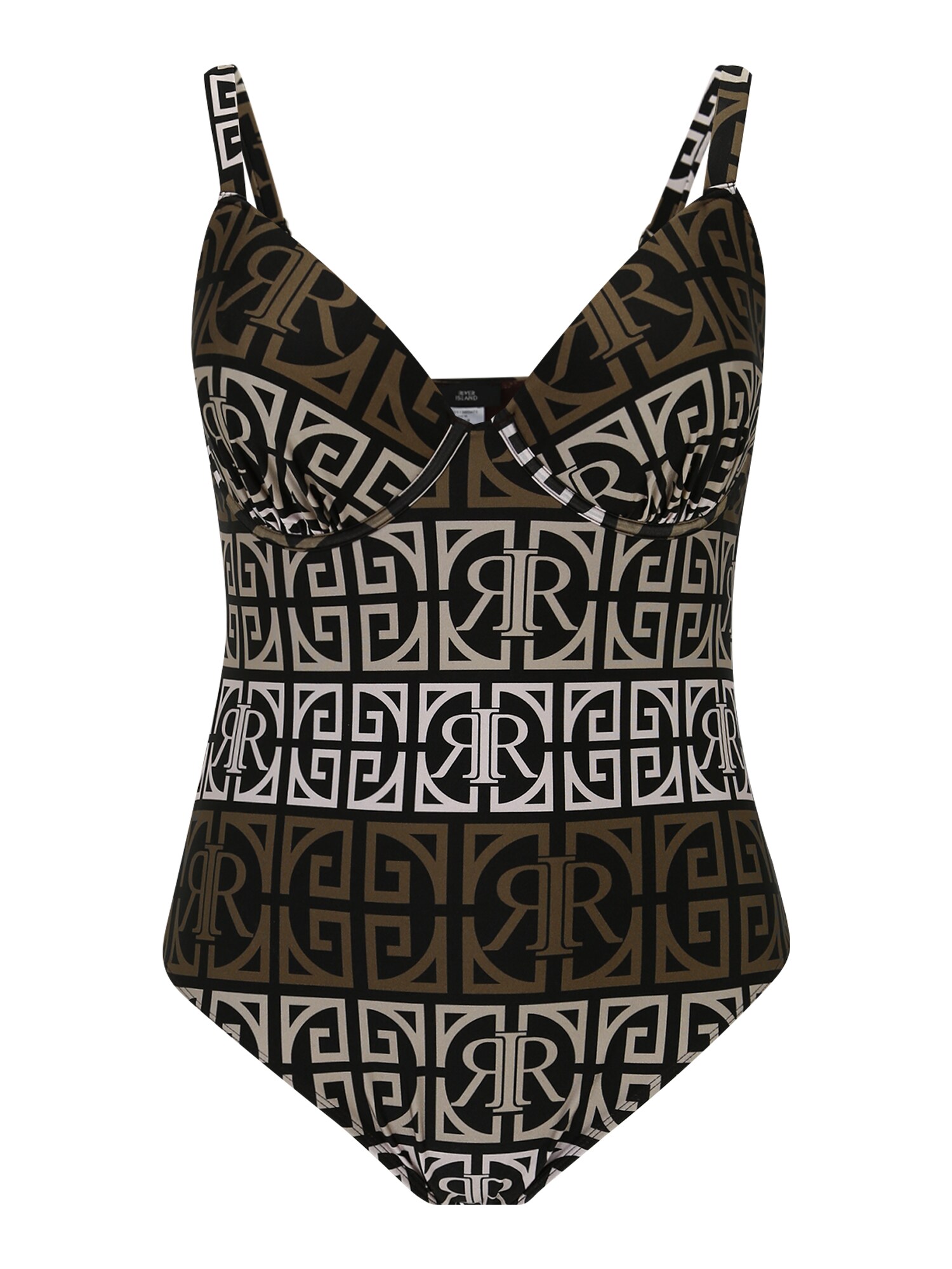 River Island Plus Fürdőruhák  fekete / bézs / barna