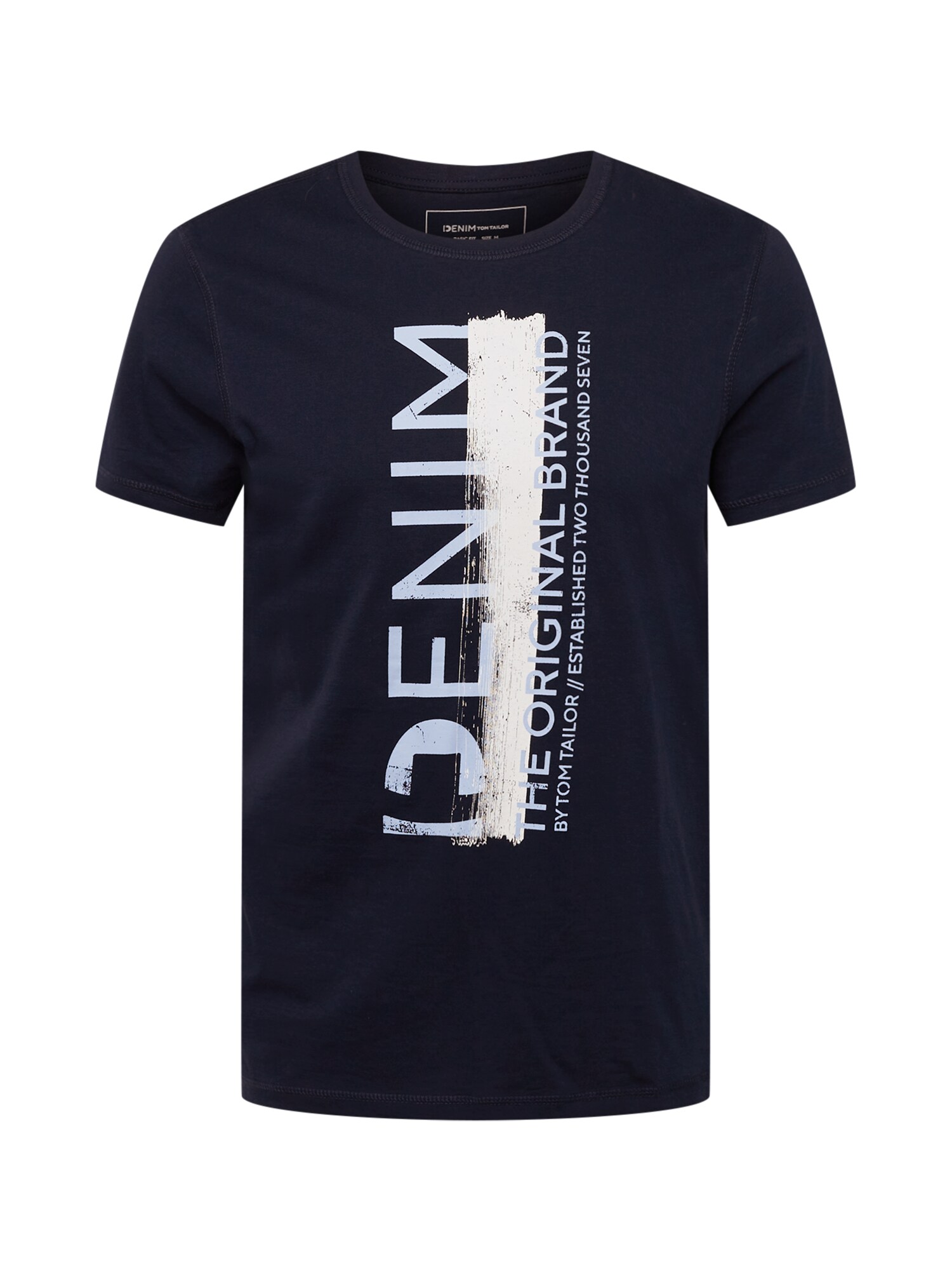 TOM TAILOR DENIM Póló  világoskék / piszkosfehér / tengerészkék