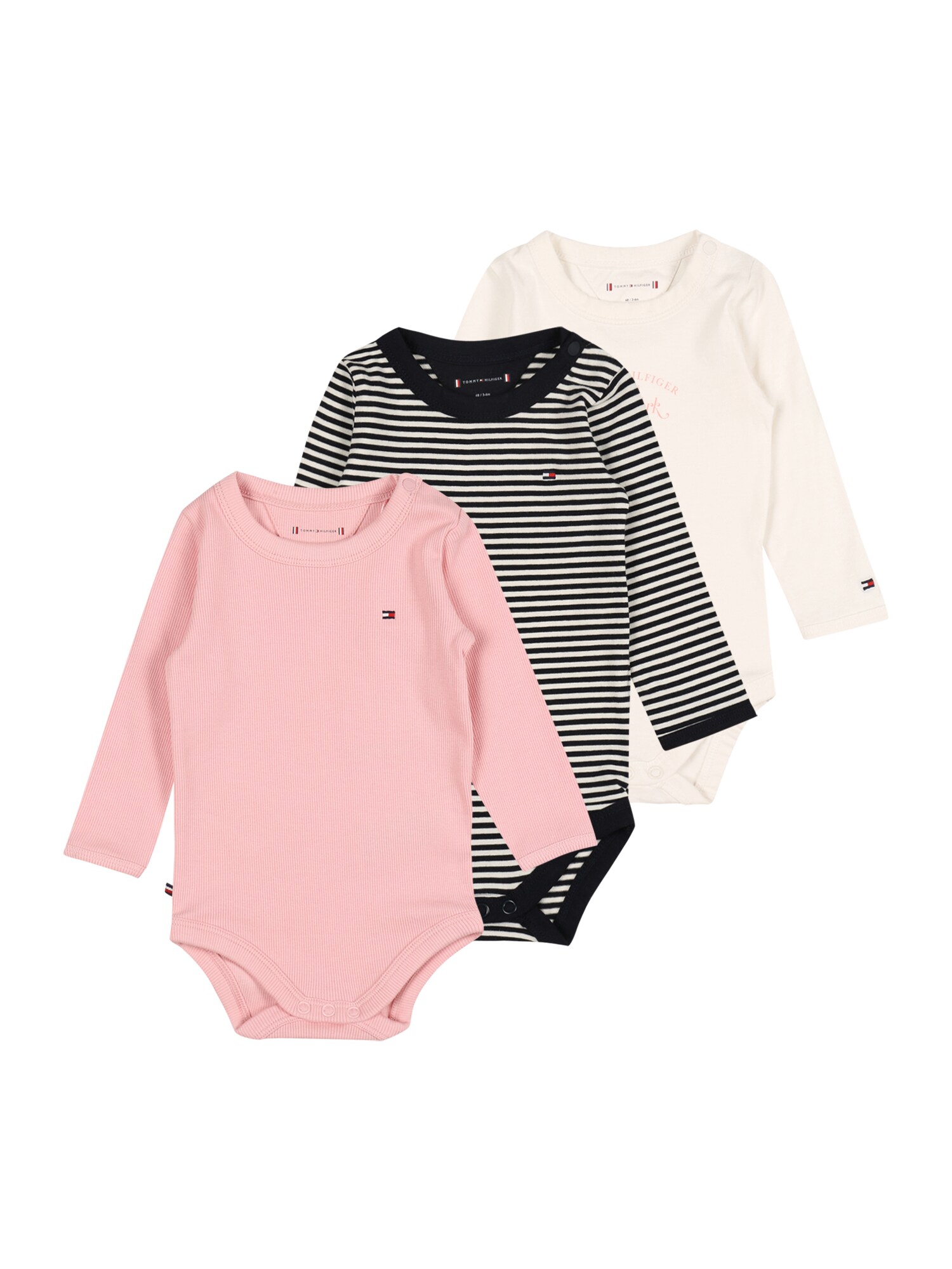 TOMMY HILFIGER Kezeslábas  rózsaszín / fehér / fekete / piros