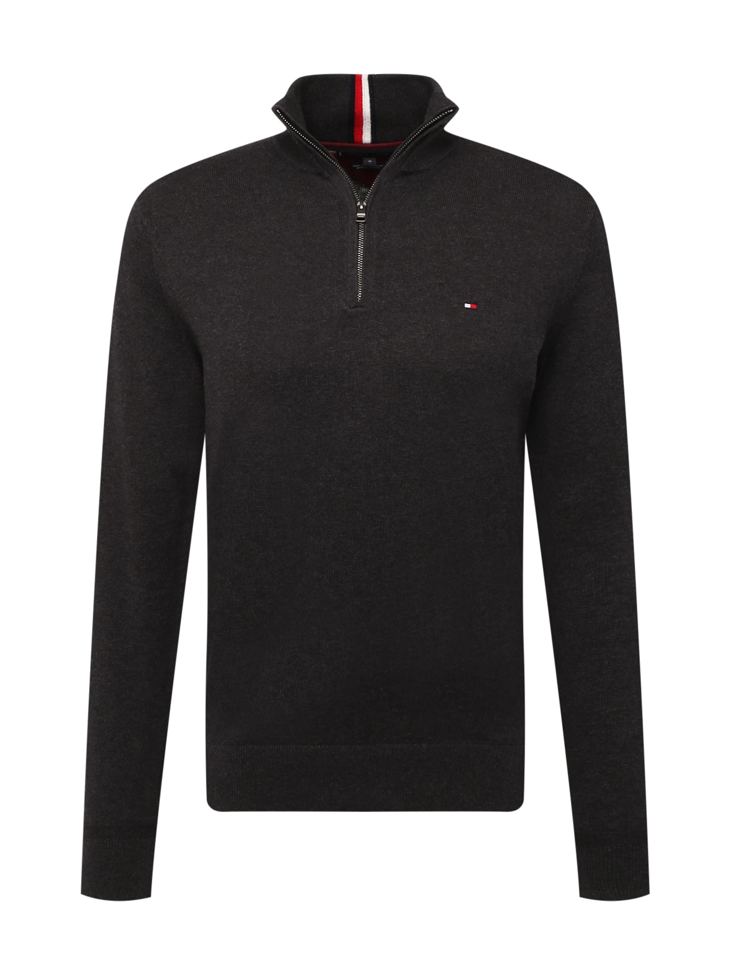 TOMMY HILFIGER Pulóver  antracit / piros / fehér / tengerészkék