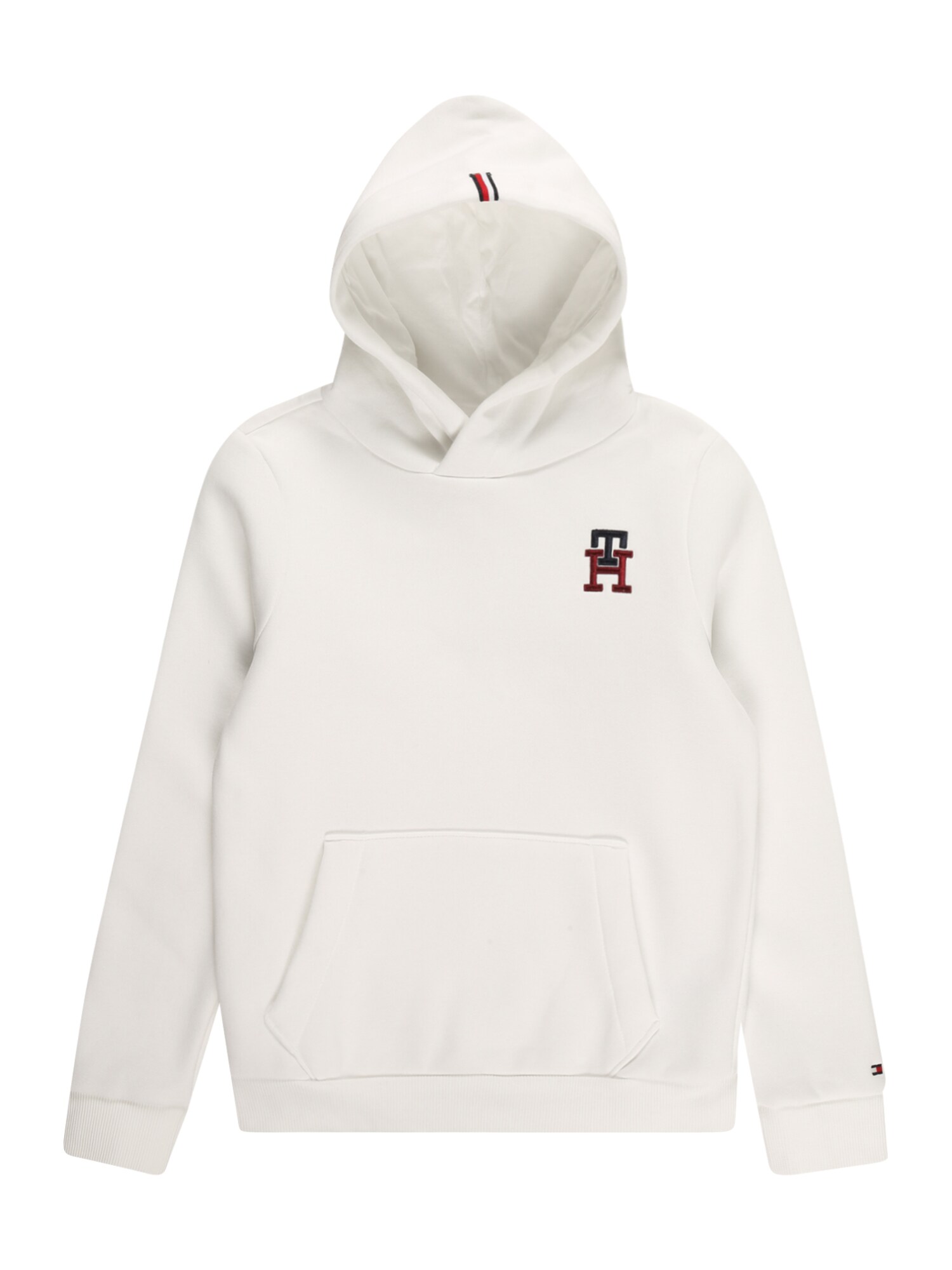 TOMMY HILFIGER Tréning póló  fehér / sötétvörös / tengerészkék