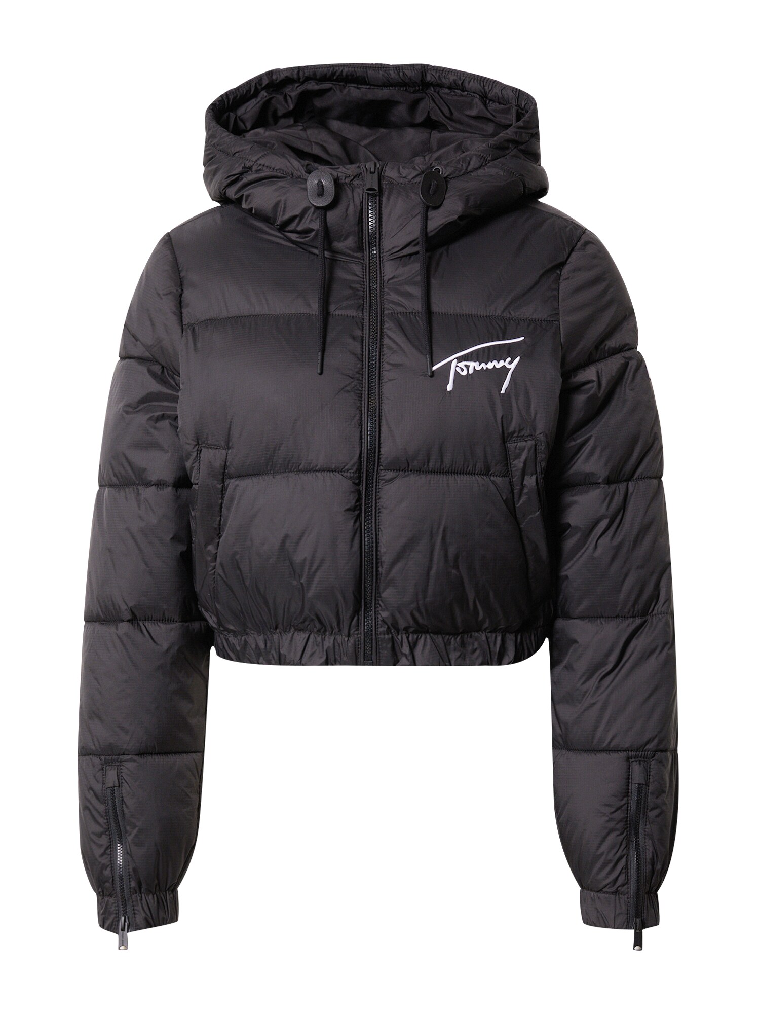 Tommy Jeans Átmeneti dzseki  fekete / fehér