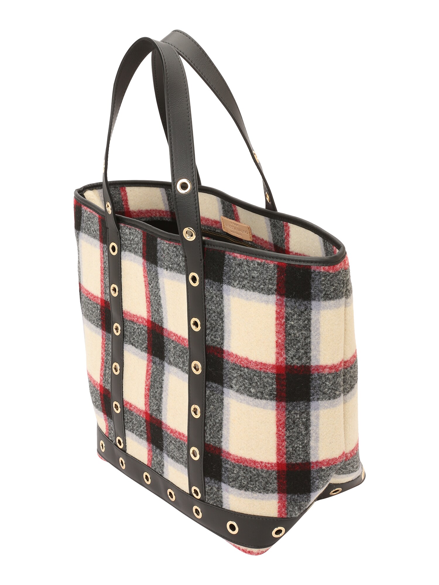 Vanessa Bruno Shopper táska  ekrü / fekete / piros