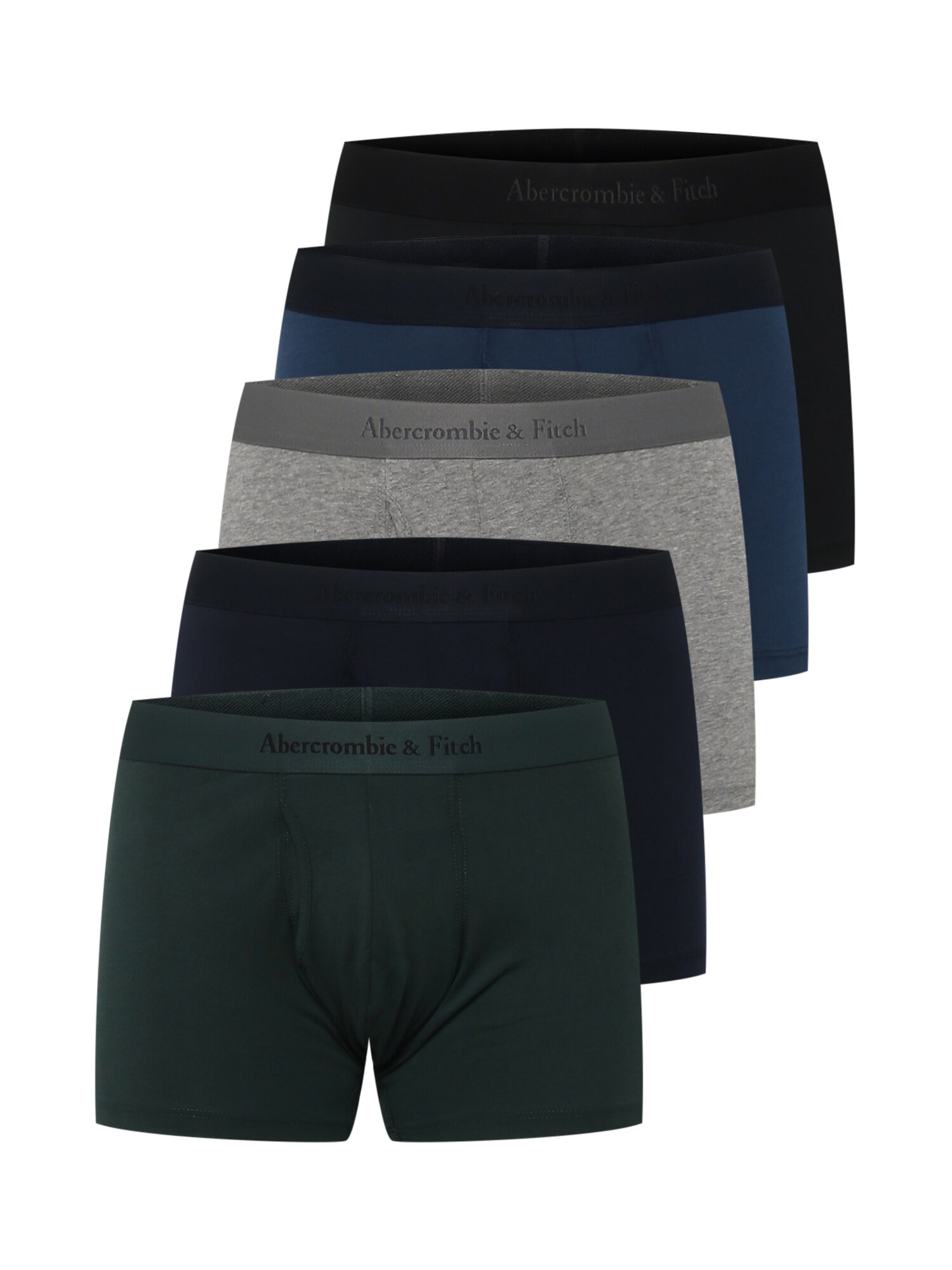 Abercrombie & Fitch Boxeralsók  fekete / éjkék / fenyő / szürke melír