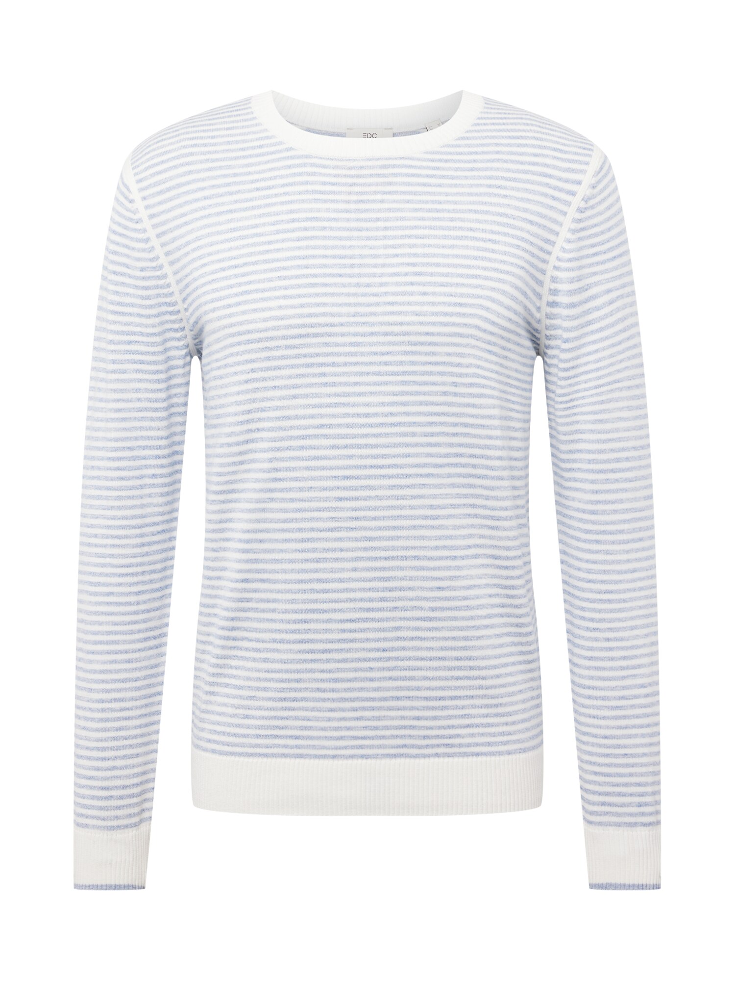 EDC BY ESPRIT Pulóver  piszkosfehér / kék