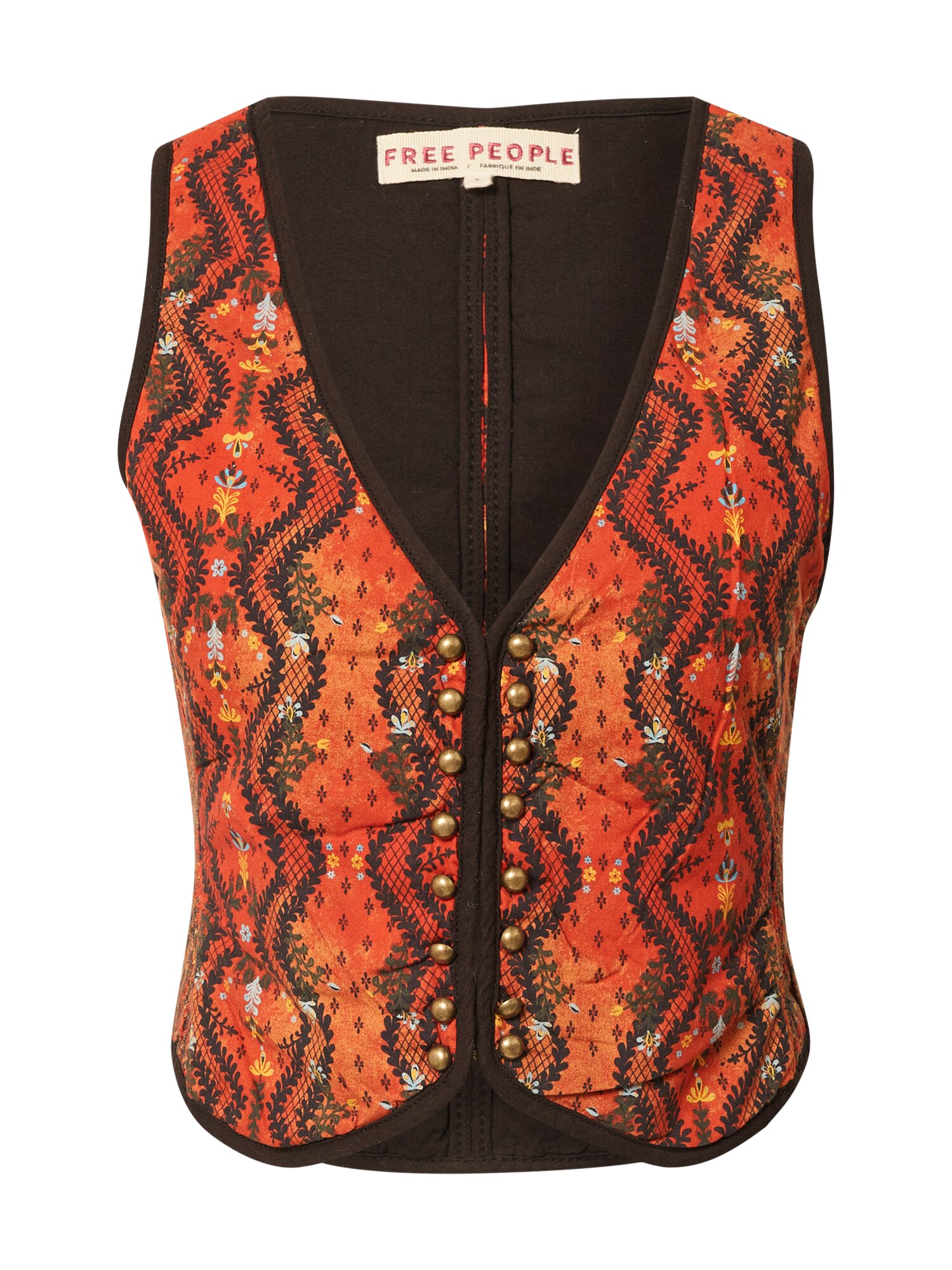 Free People Öltönymellény 'GEMINI'  rozsdabarna / curry / világoskék / éjkék