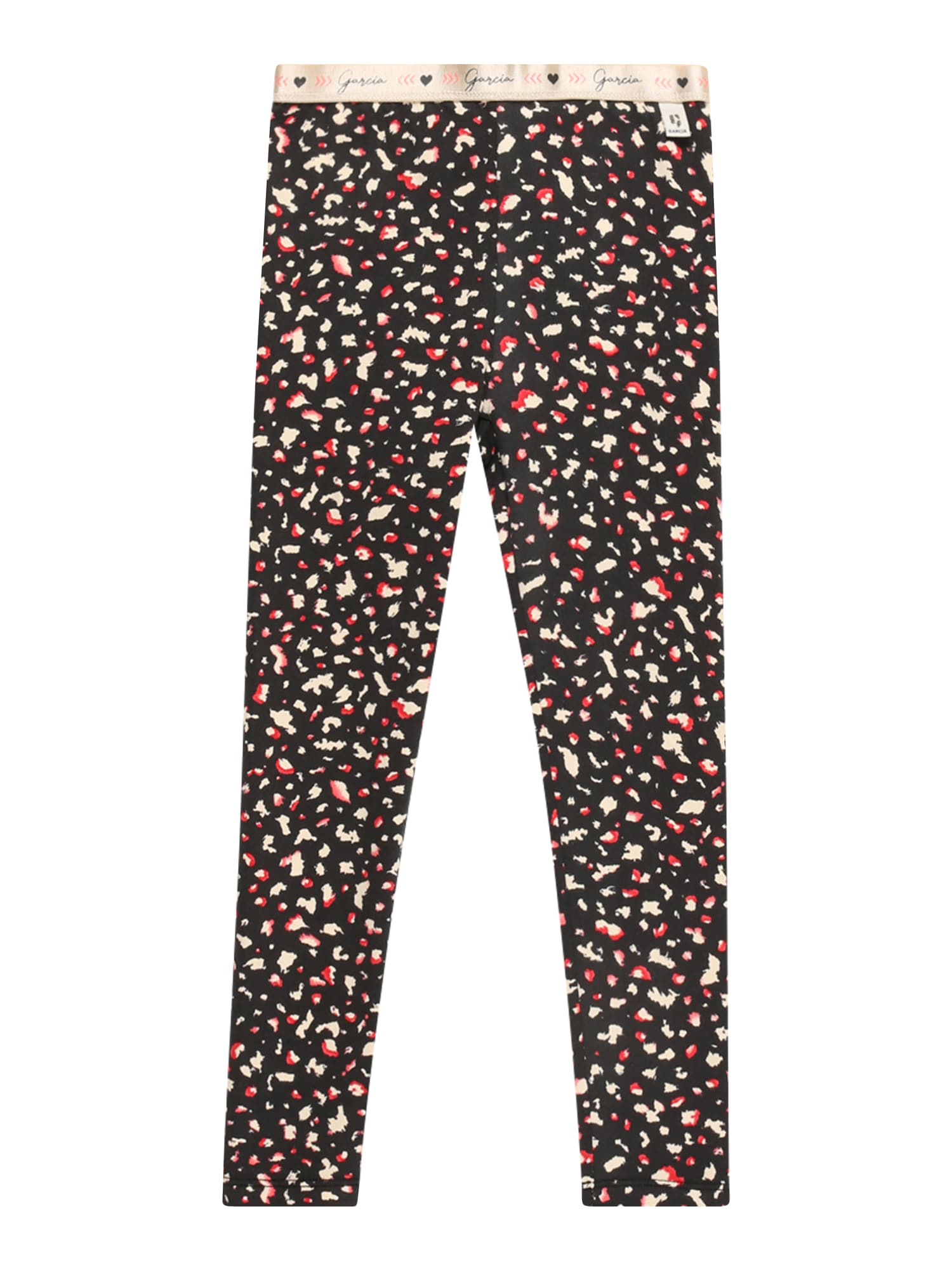 GARCIA Leggings  antracit / bézs / piros