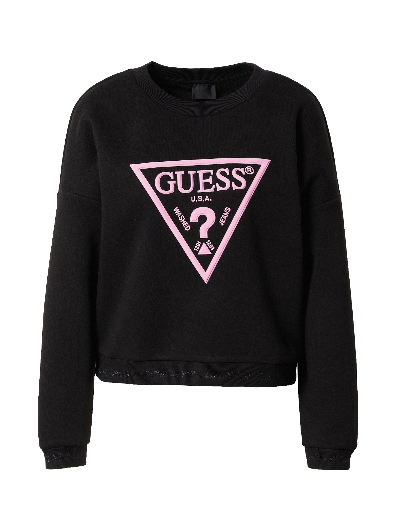 GUESS Tréning póló 'ROXI'  fekete / világos-rózsaszín