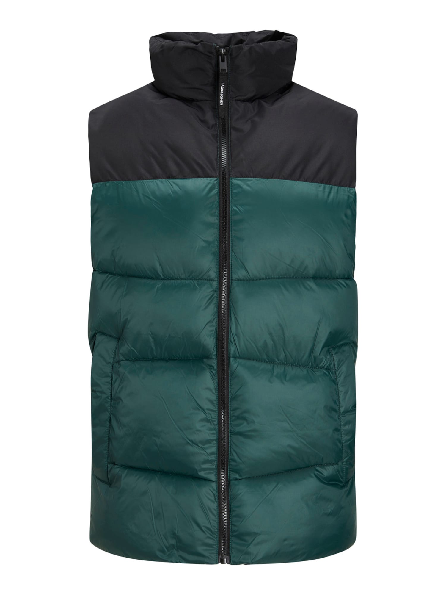 JACK & JONES Mellény 'CHILI'  fekete / smaragd