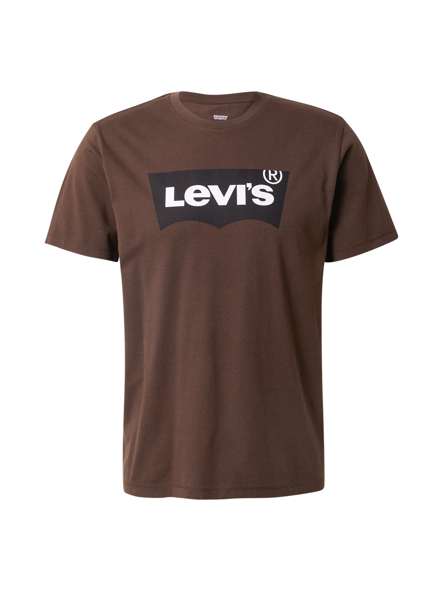 LEVI'S Póló  sötét barna / fehér / fekete