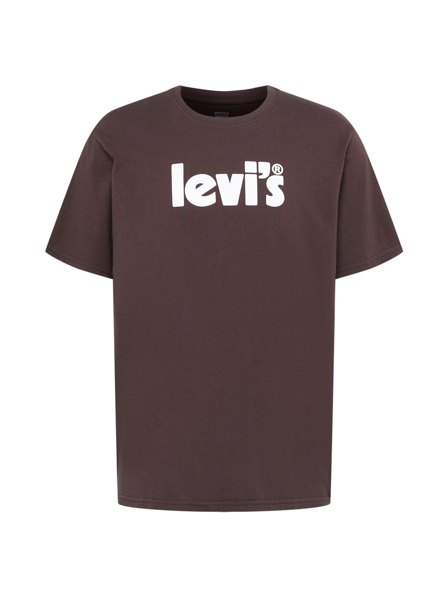 LEVI'S Póló  sötét barna / fehér