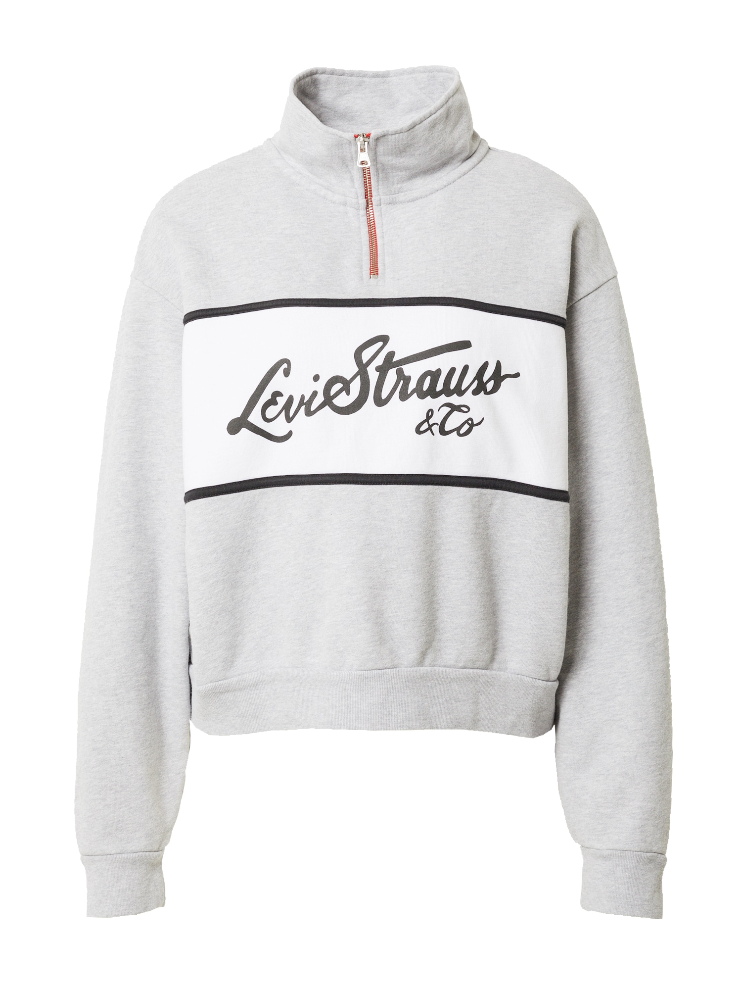 LEVI'S Tréning póló  fehér / fekete / világosszürke
