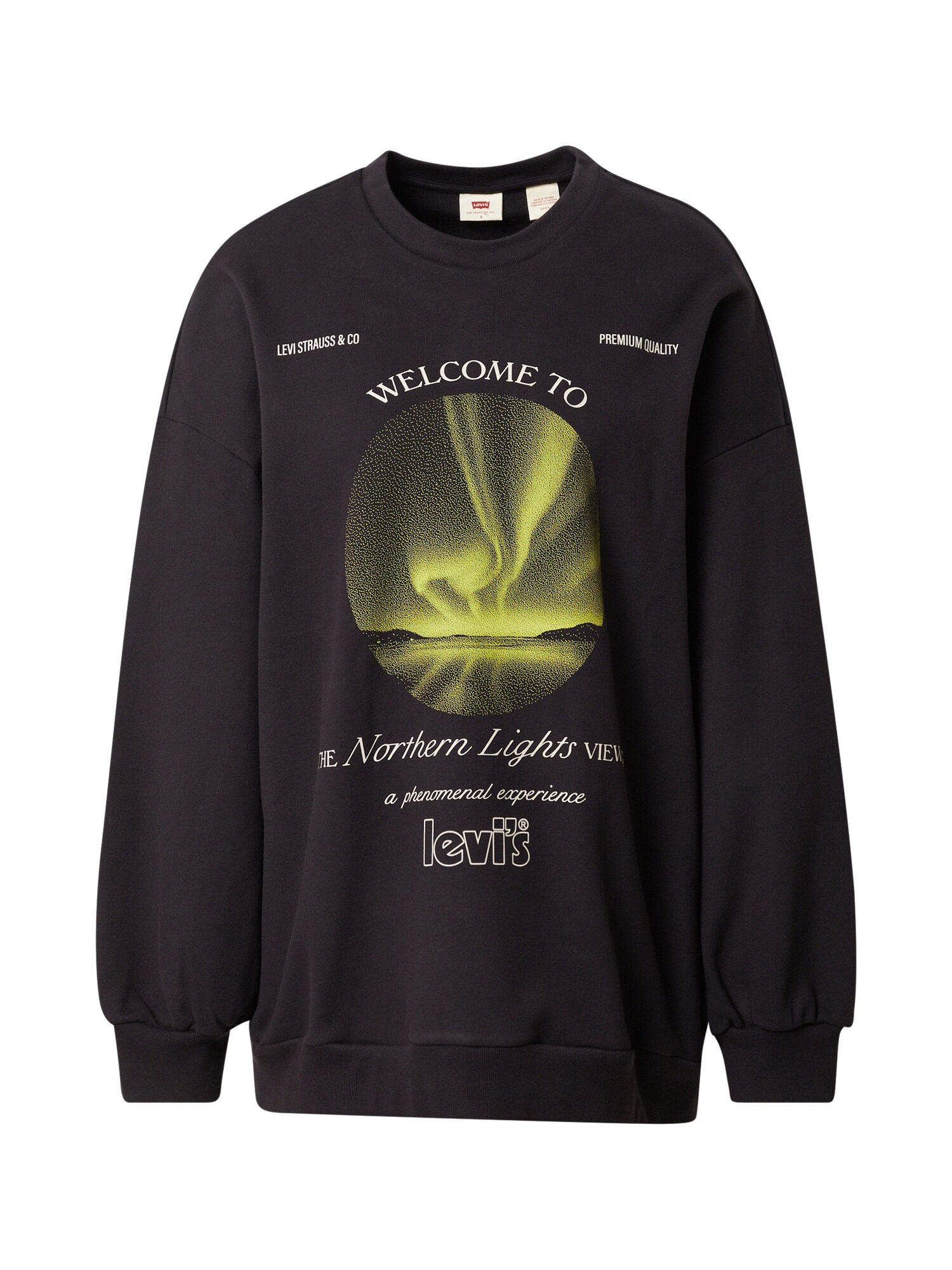 LEVI'S Tréning póló  fekete / nád / fehér