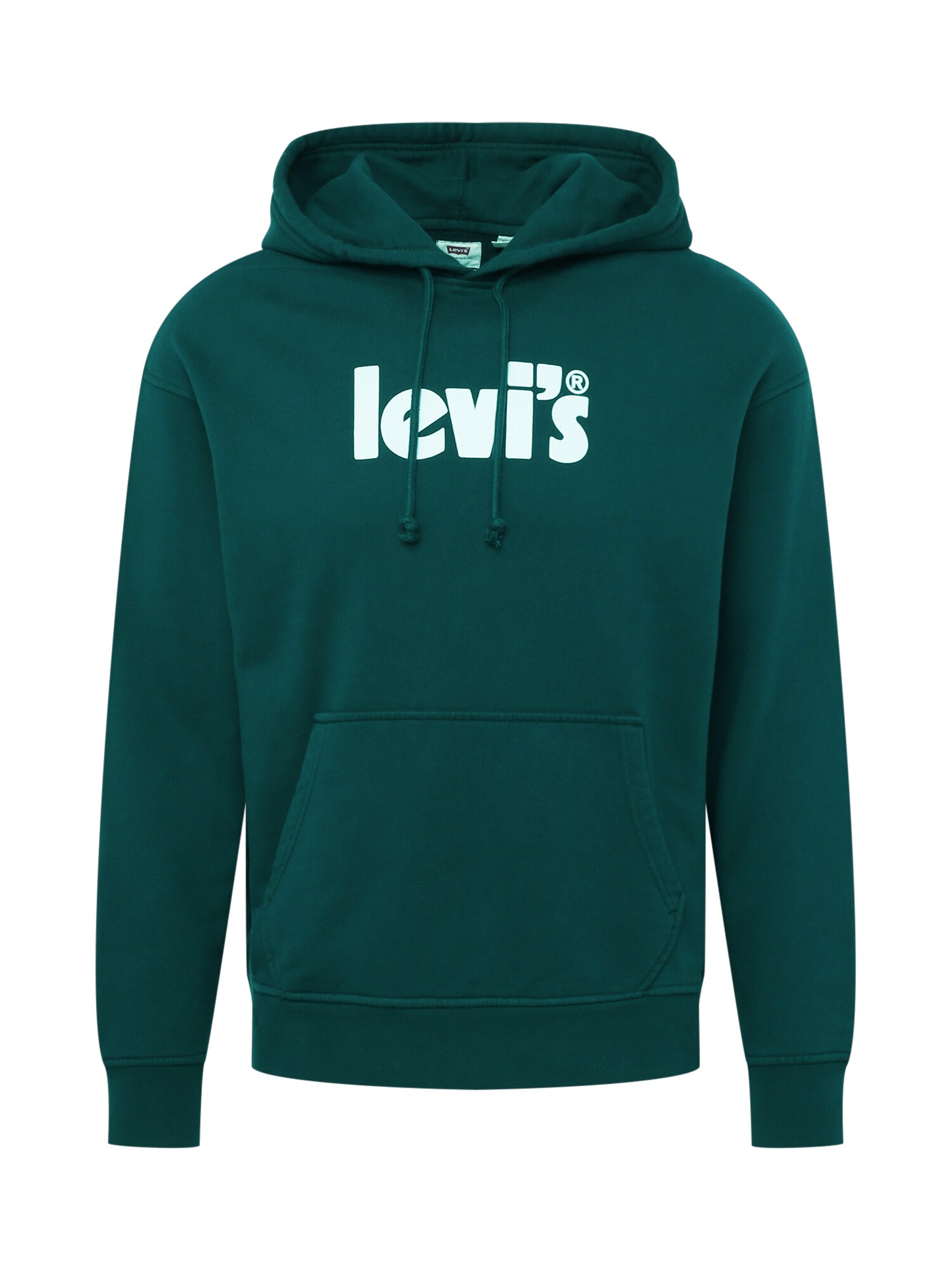 LEVI'S Tréning póló  smaragd / fehér