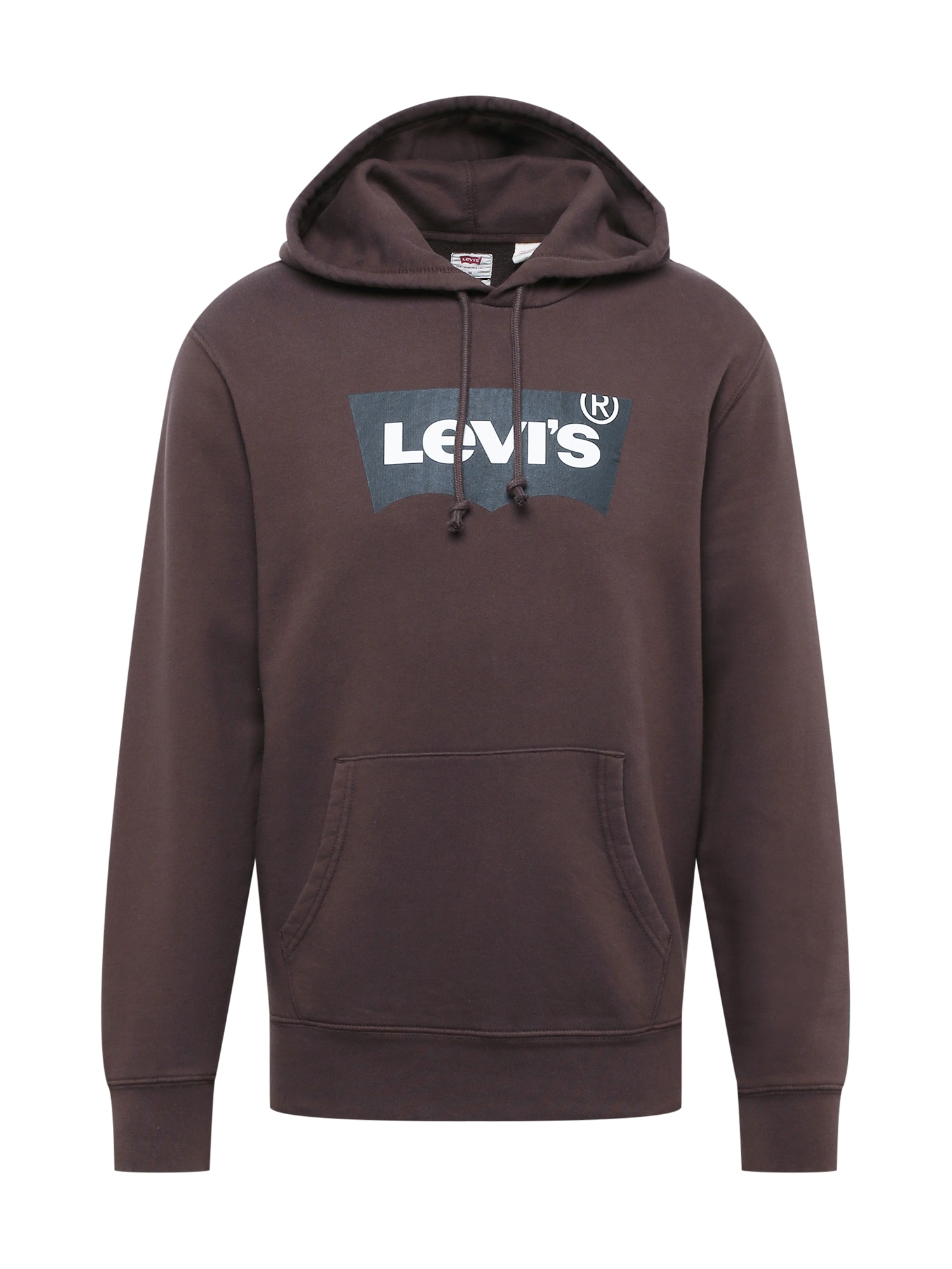 LEVI'S Tréning póló  sötét barna / fehér / tengerészkék