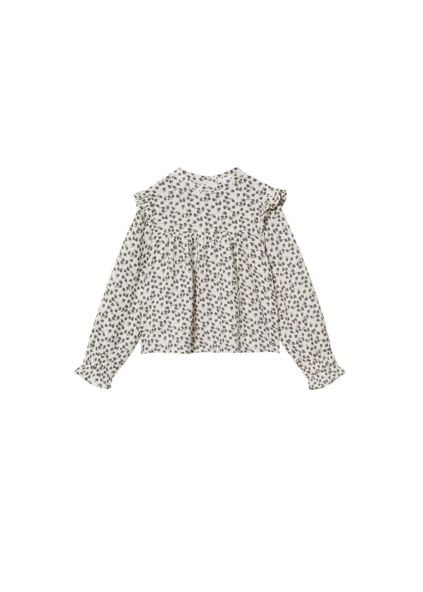 MANGO KIDS Blúz 'Marsella'  krém / fekete / fukszia