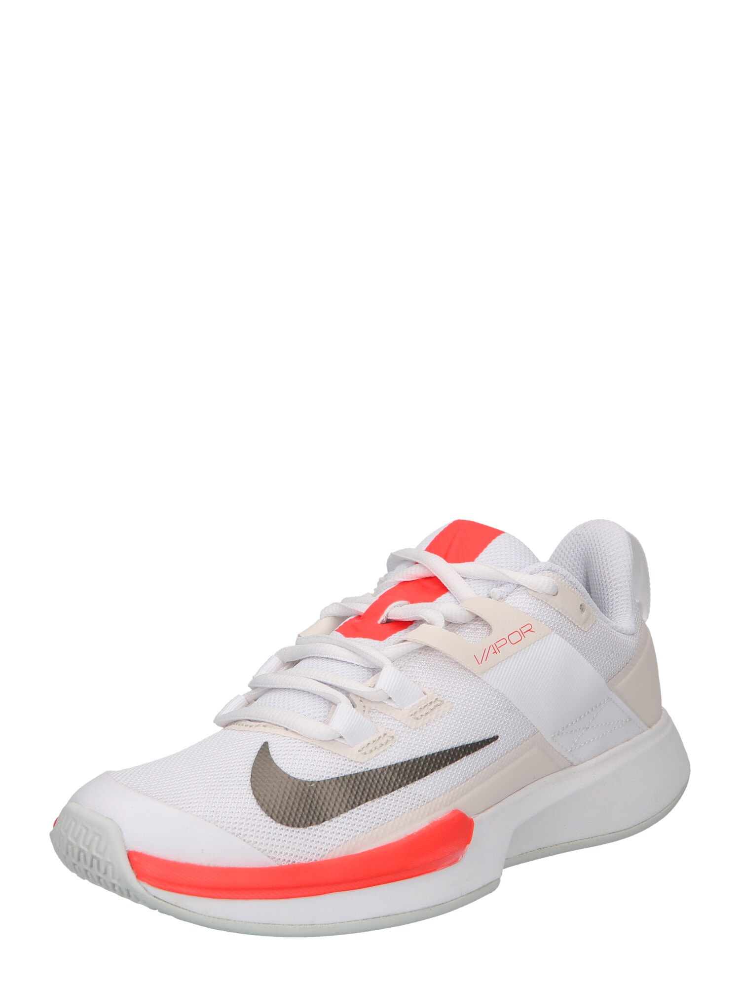 NIKE Sportcipő 'Court Vapor Lite'  fehér / fekete / világos bézs / neonnarancs