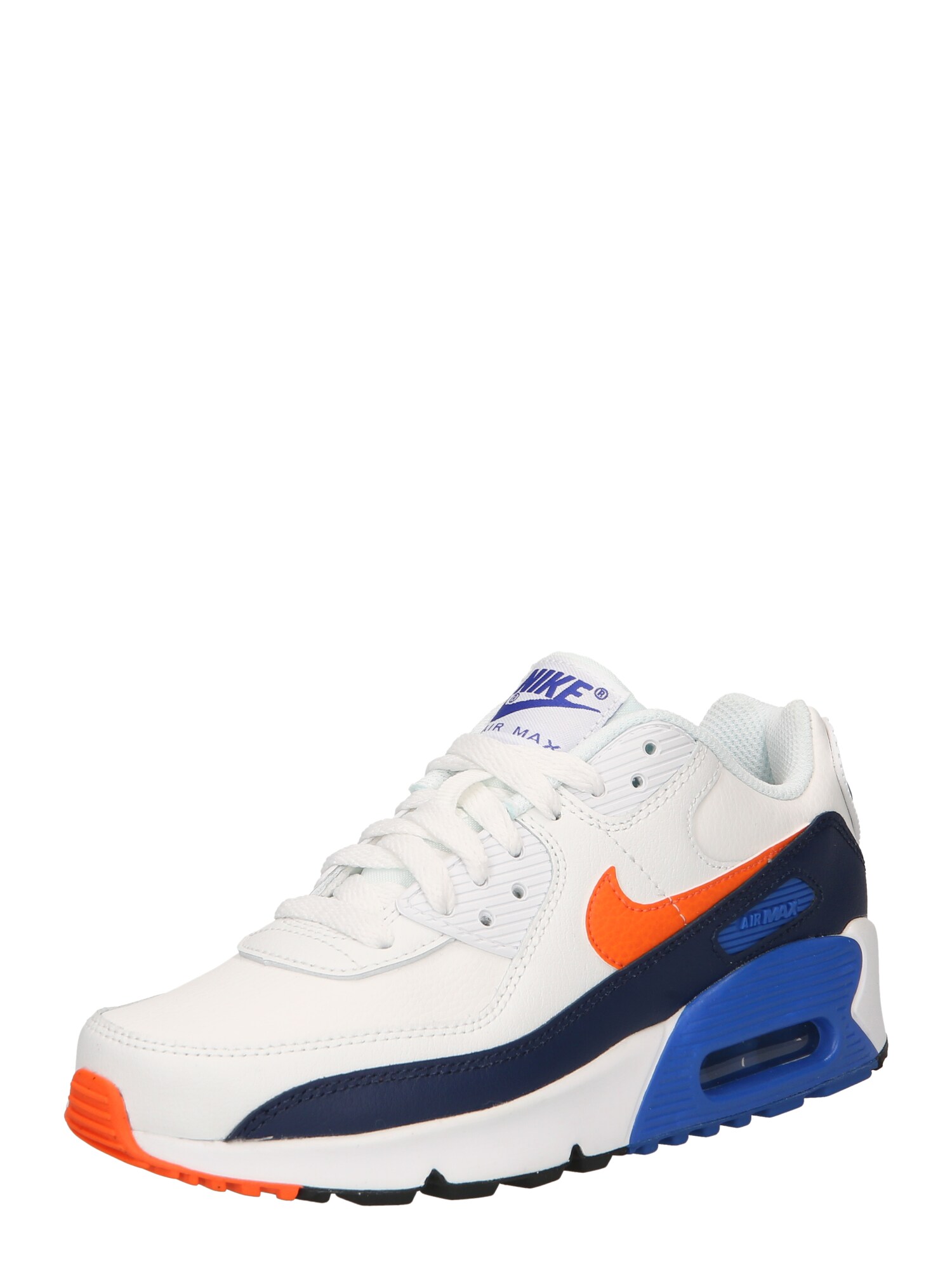 Nike Sportswear Sportcipő 'Air Max 90'  fehér / sötétkék / tengerészkék / narancs