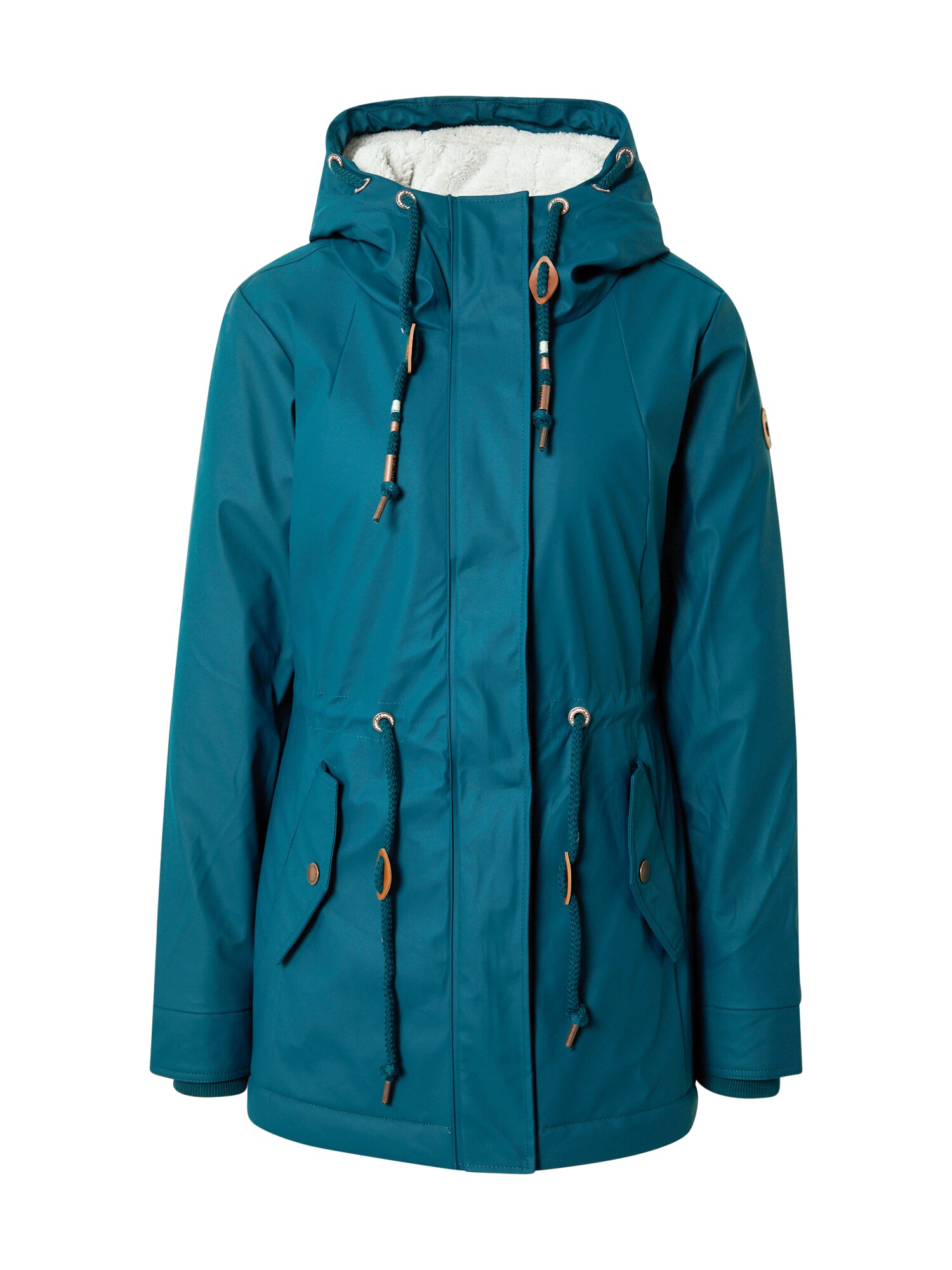 Ragwear Átmeneti parka 'Monadis'  fehér / smaragd