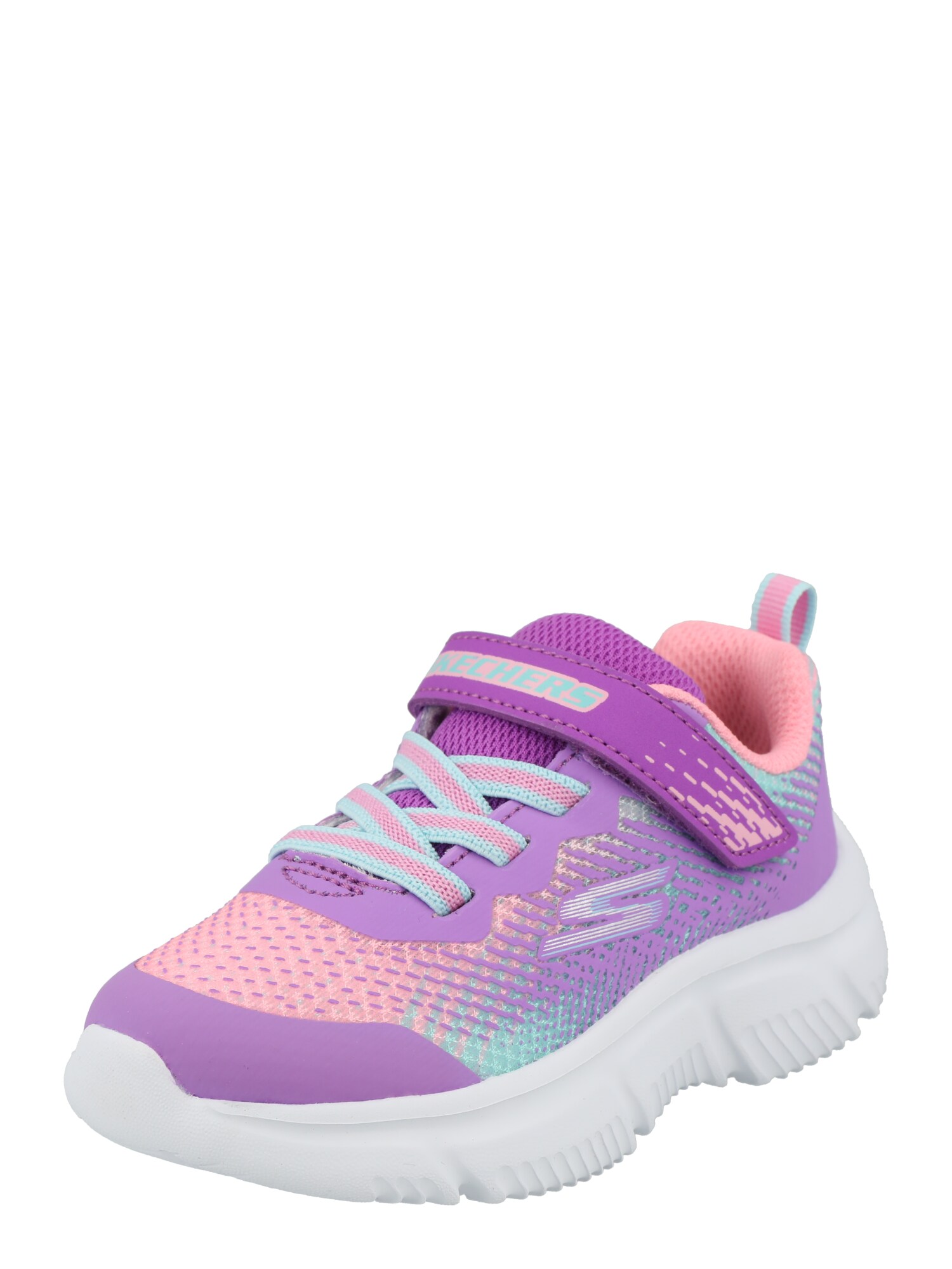 SKECHERS Sportcipő 'GO RUN'  lila / őszibarack / világoskék