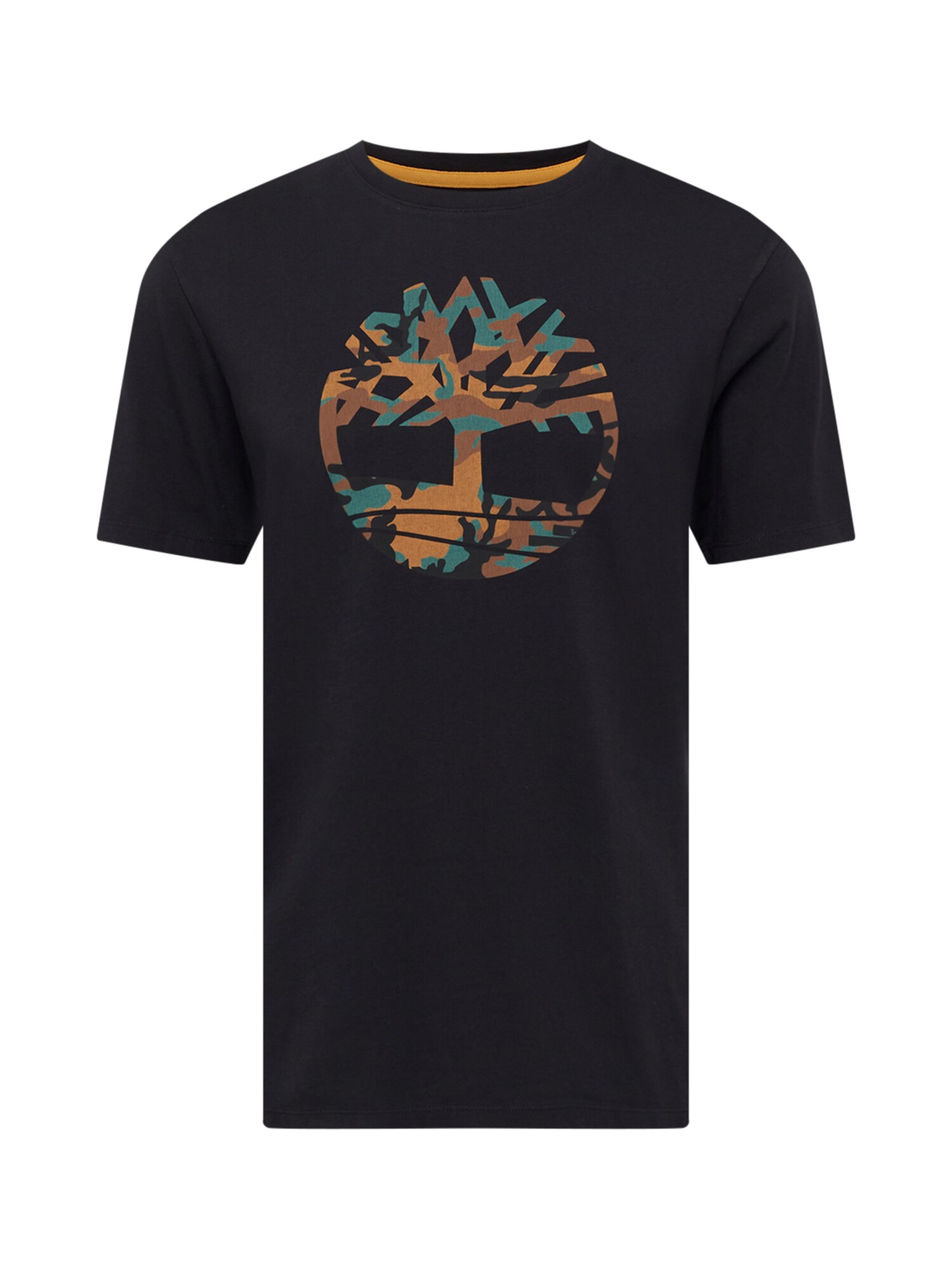 TIMBERLAND Póló  fekete / konyak / karamell / jáde