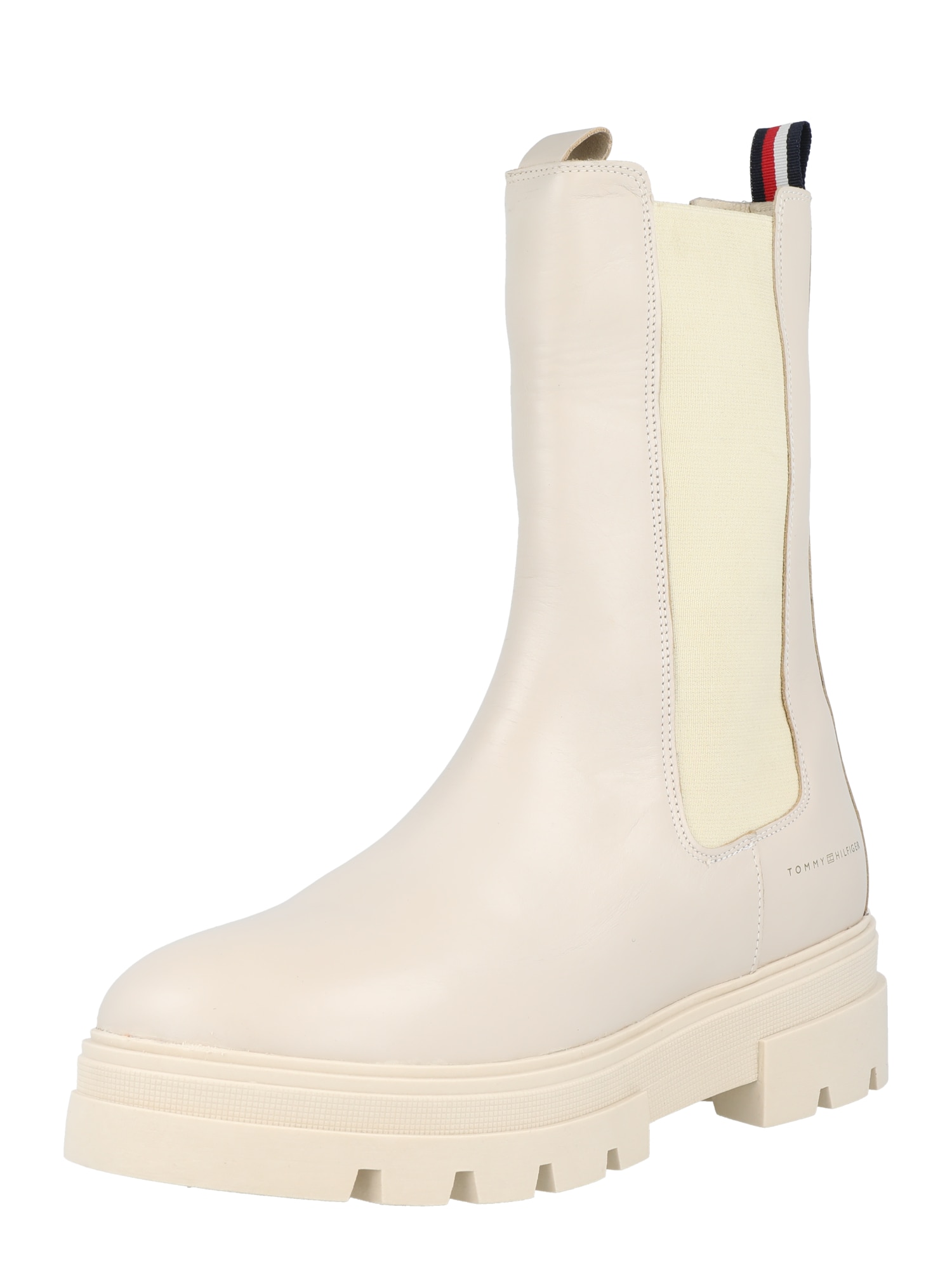 TOMMY HILFIGER Chelsea csizmák  bézs / fehér / piros / tengerészkék
