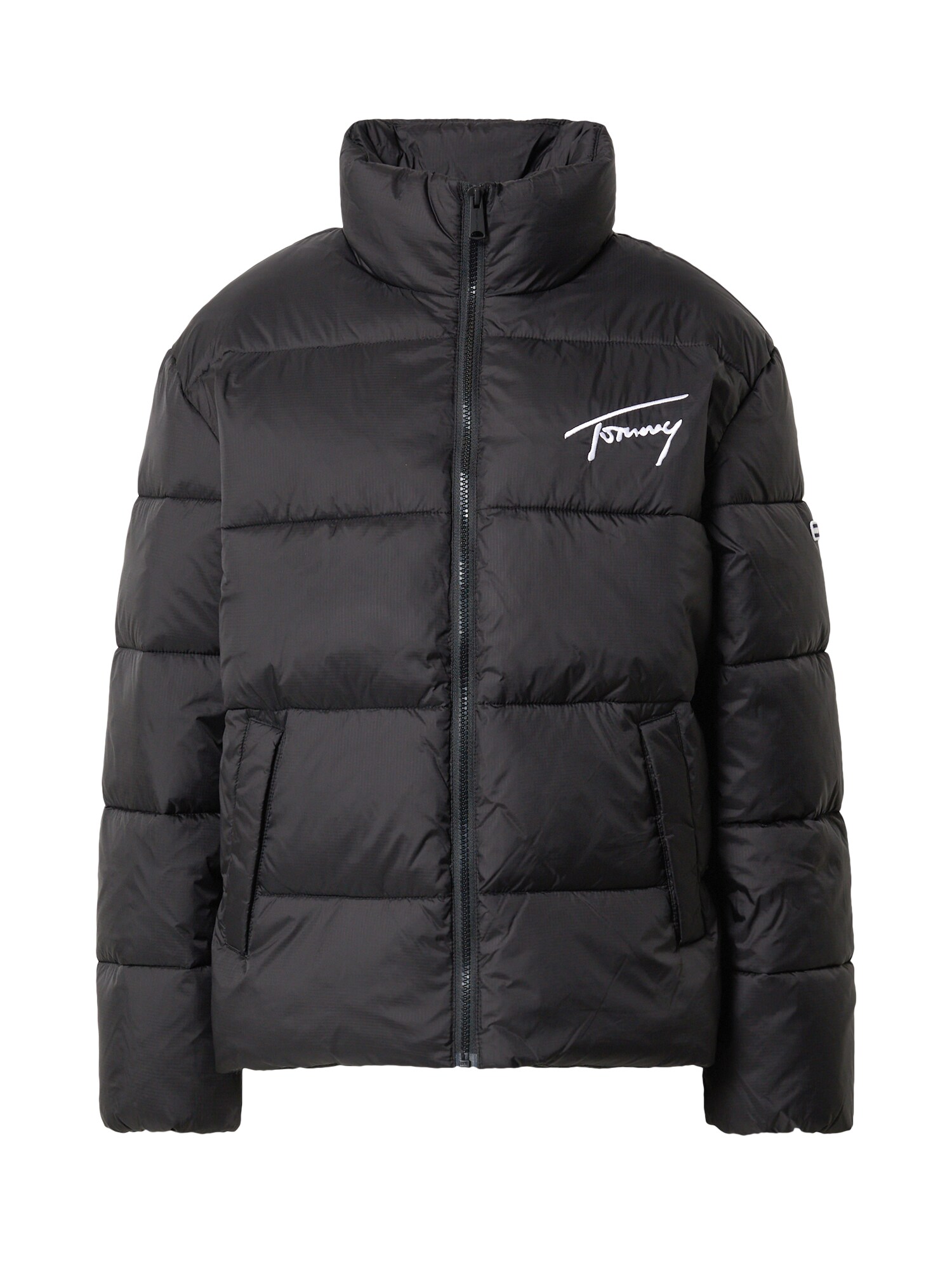 Tommy Jeans Átmeneti dzseki  fekete / fehér