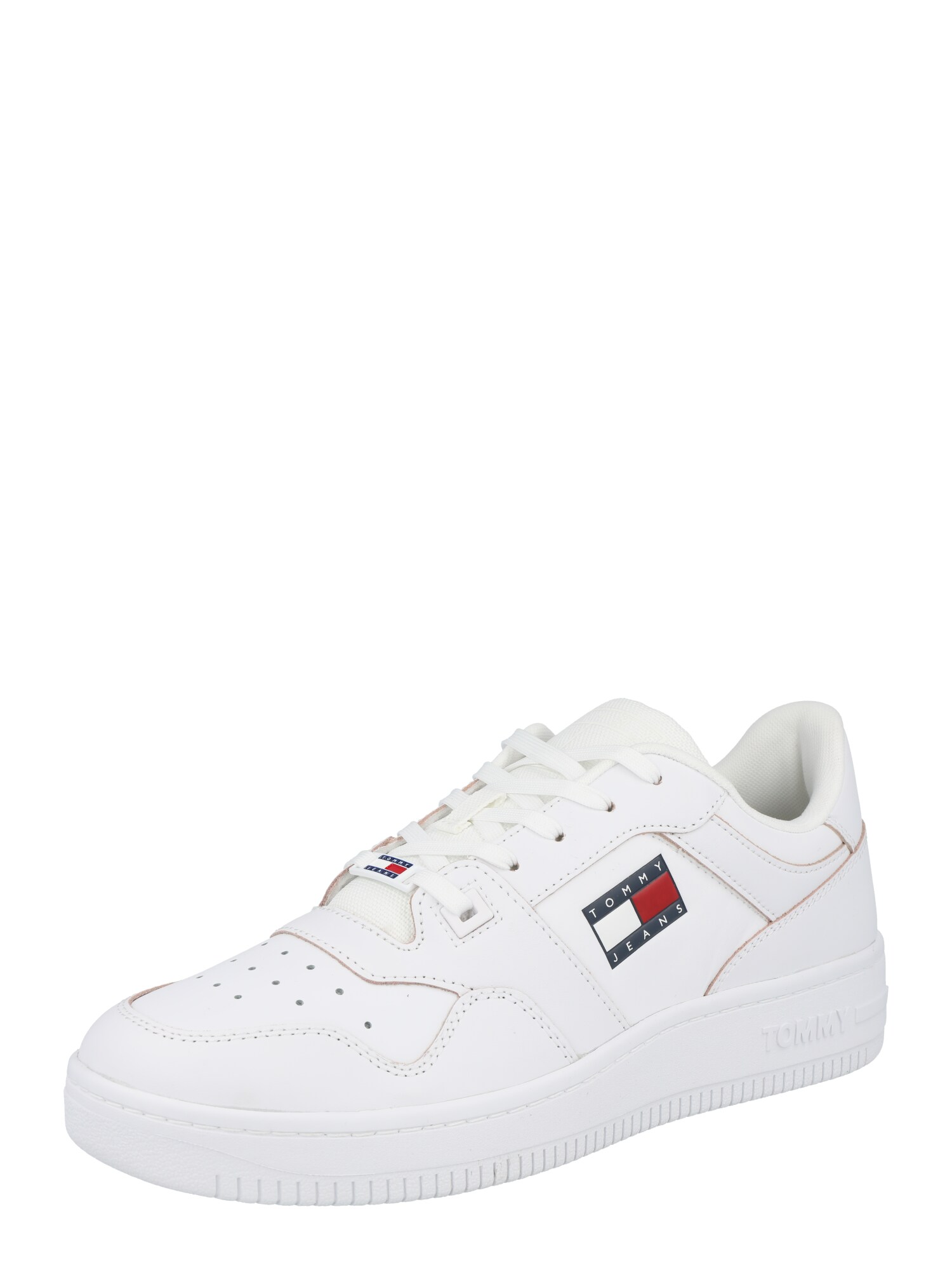 Tommy Jeans Rövid szárú edzőcipők  fehér / tengerészkék / piros