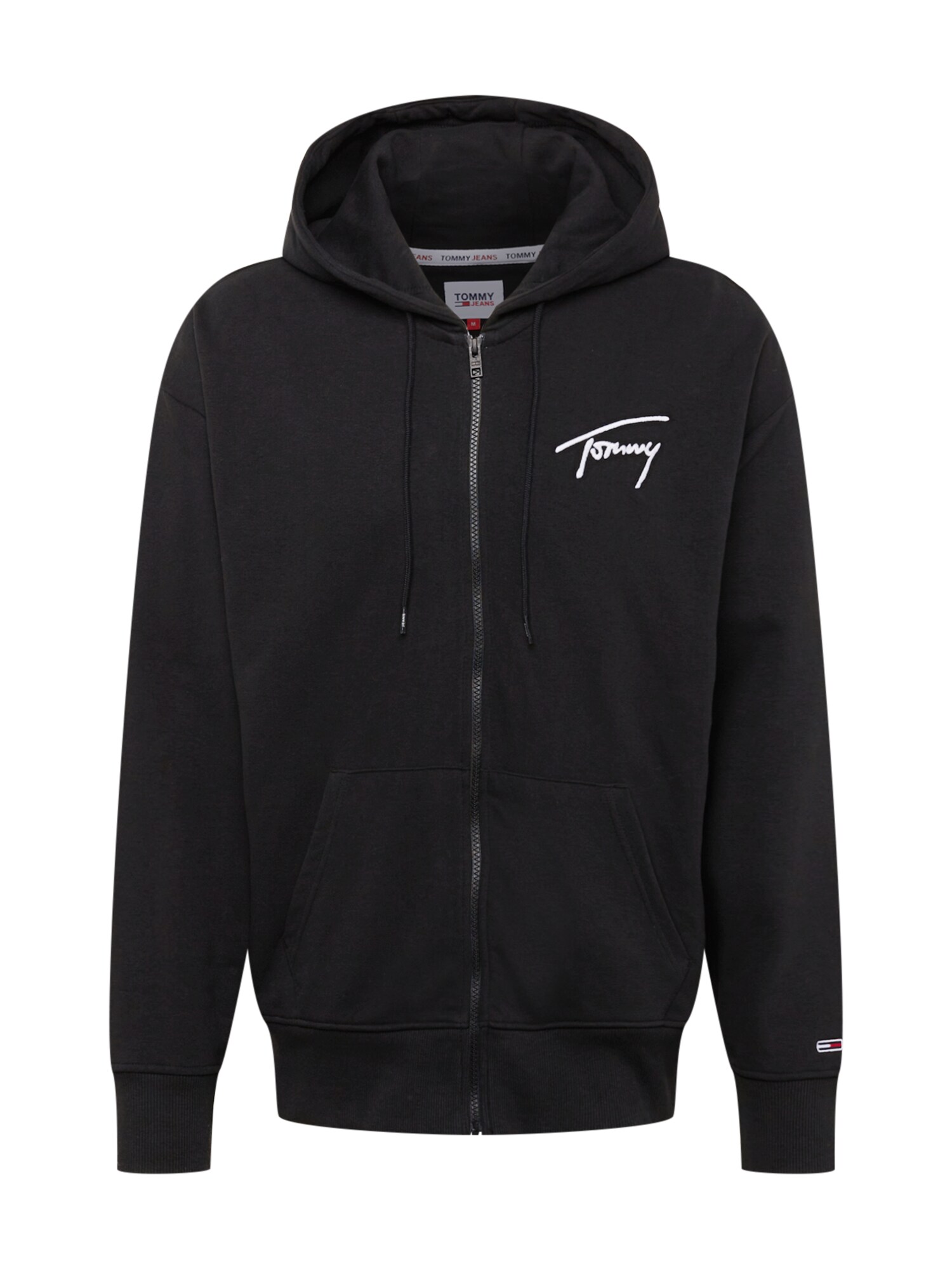 Tommy Jeans Tréning dzseki  fekete / fehér