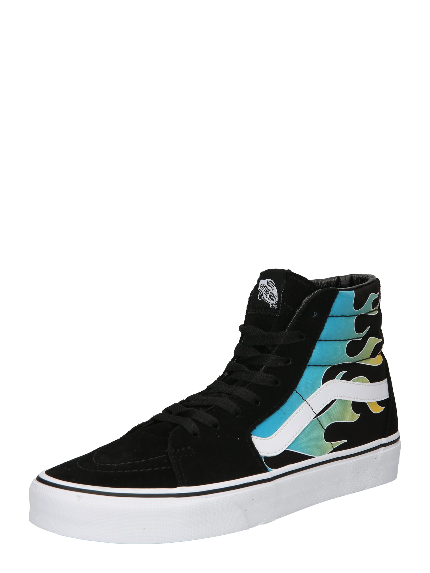 VANS Magas szárú edzőcipők  fekete / fehér / azúr / zöld
