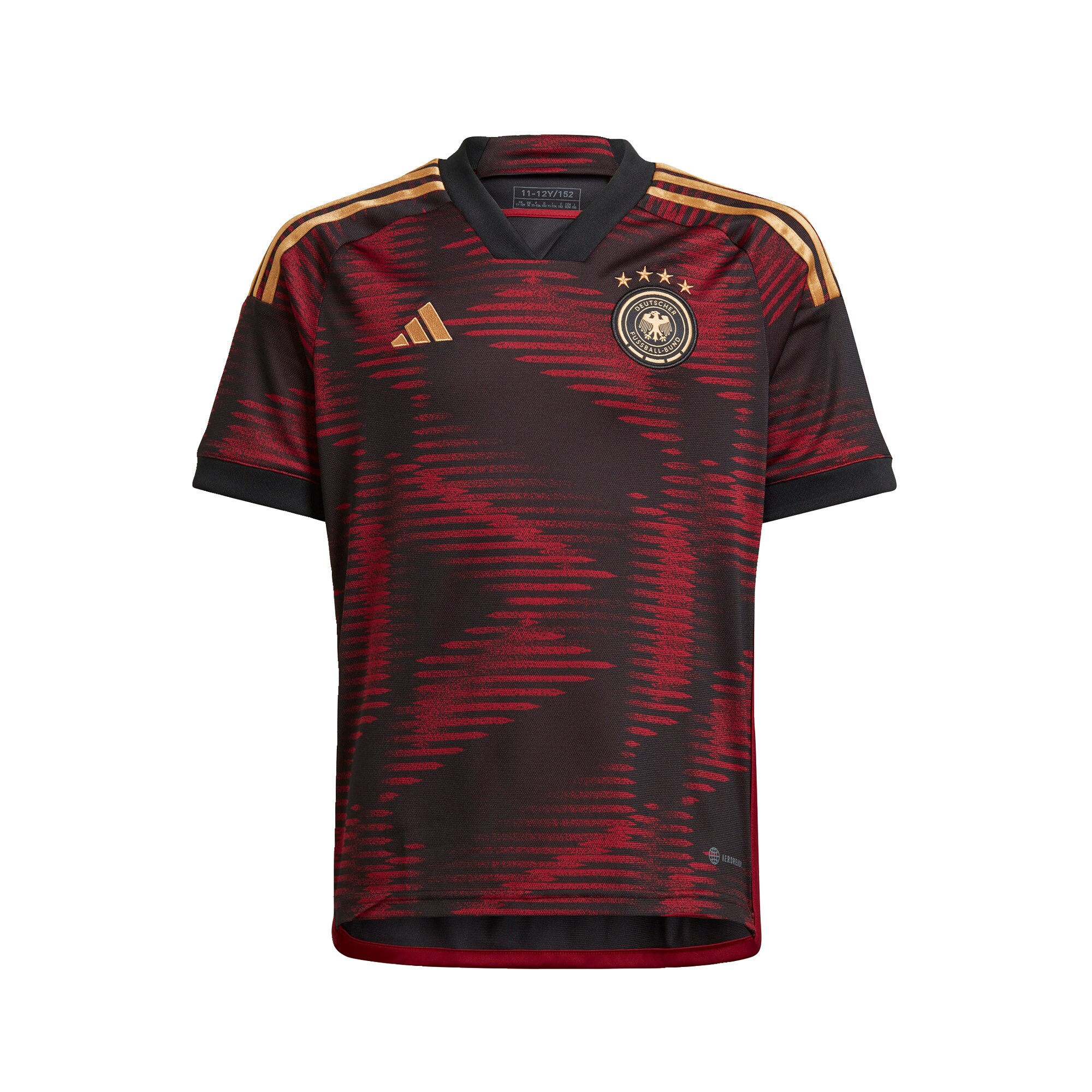 ADIDAS PERFORMANCE Funkcionális felső 'DFB 22'  fekete / sötétvörös / arany