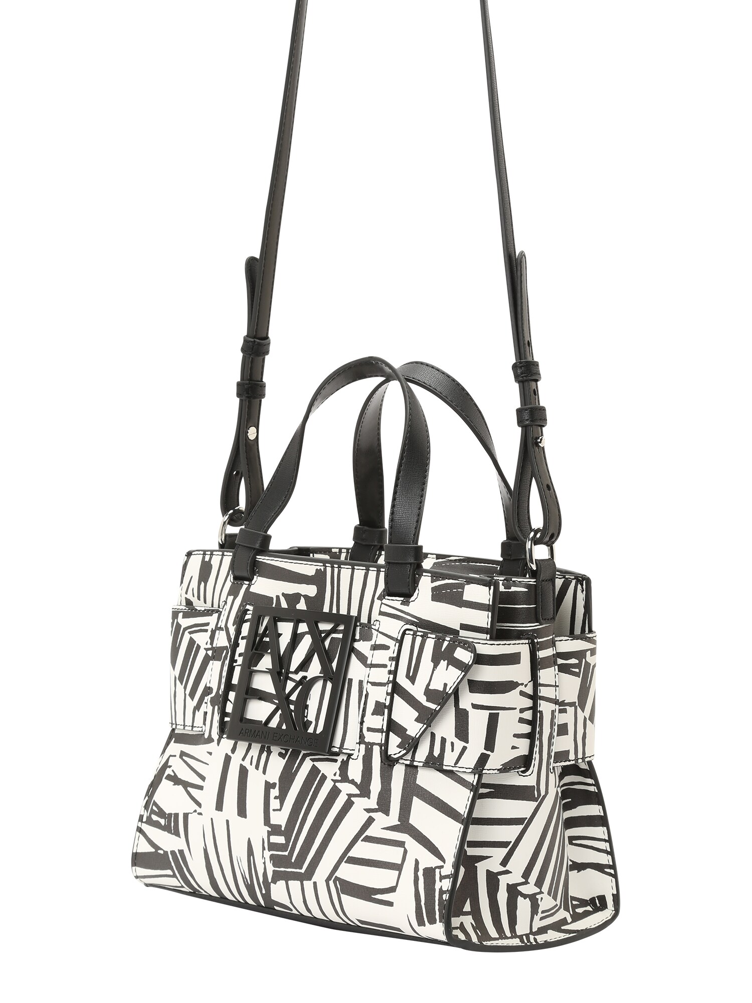 ARMANI EXCHANGE Kézitáska  fehér / fekete
