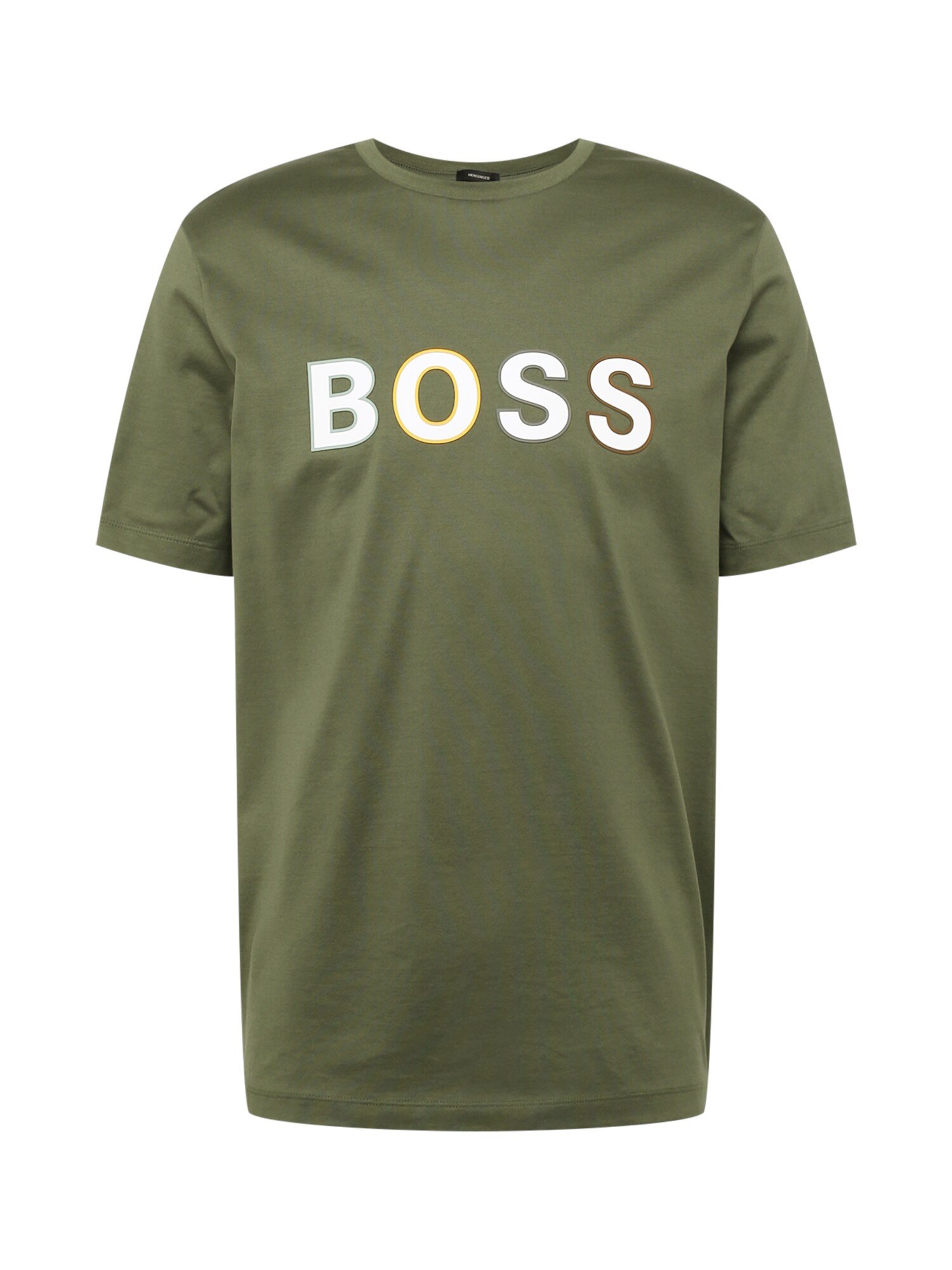 BOSS Black Póló 'Tiburt'  olíva / fehér