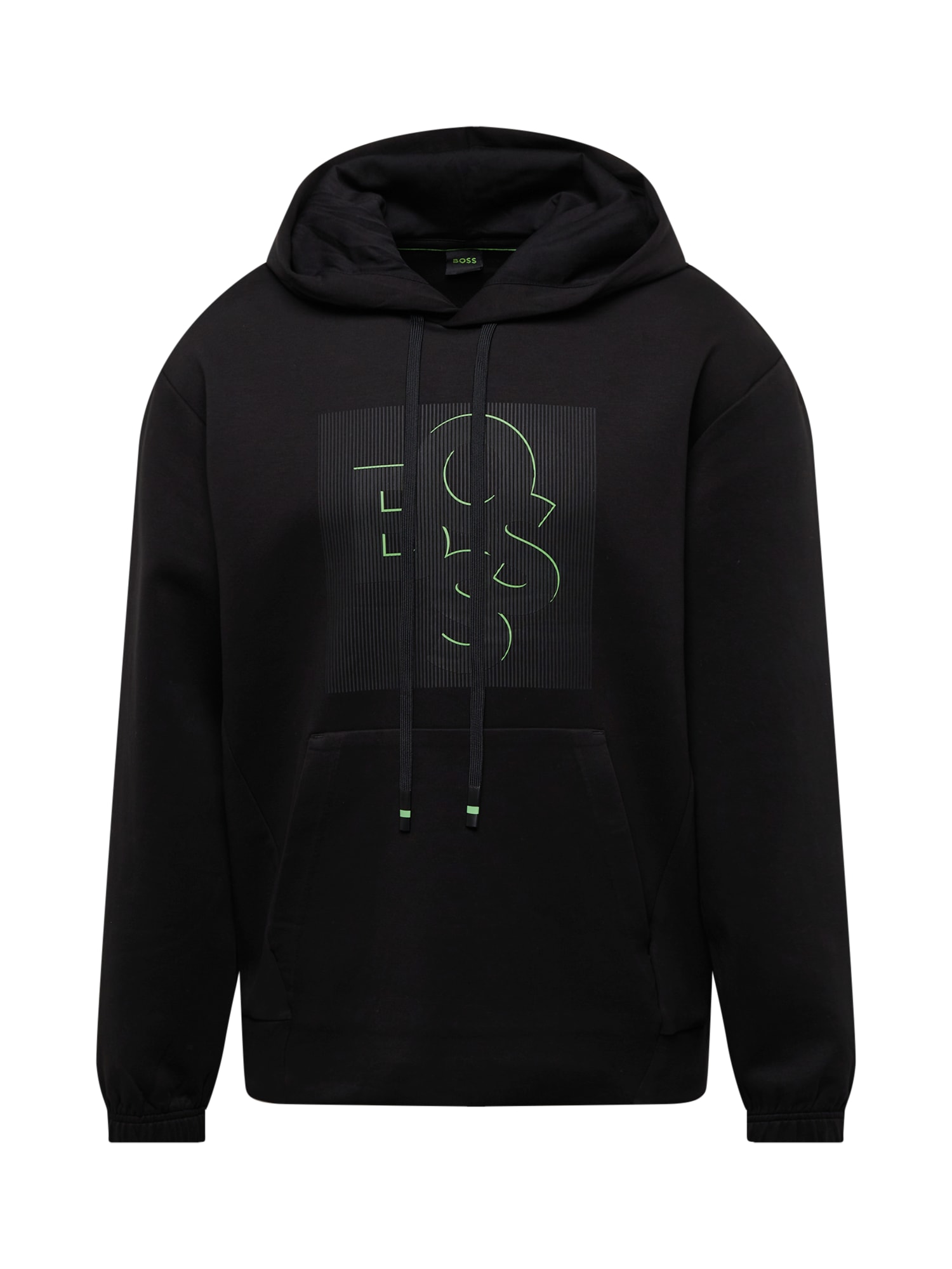 BOSS Green Tréning póló 'Sooded'  fekete / neonzöld