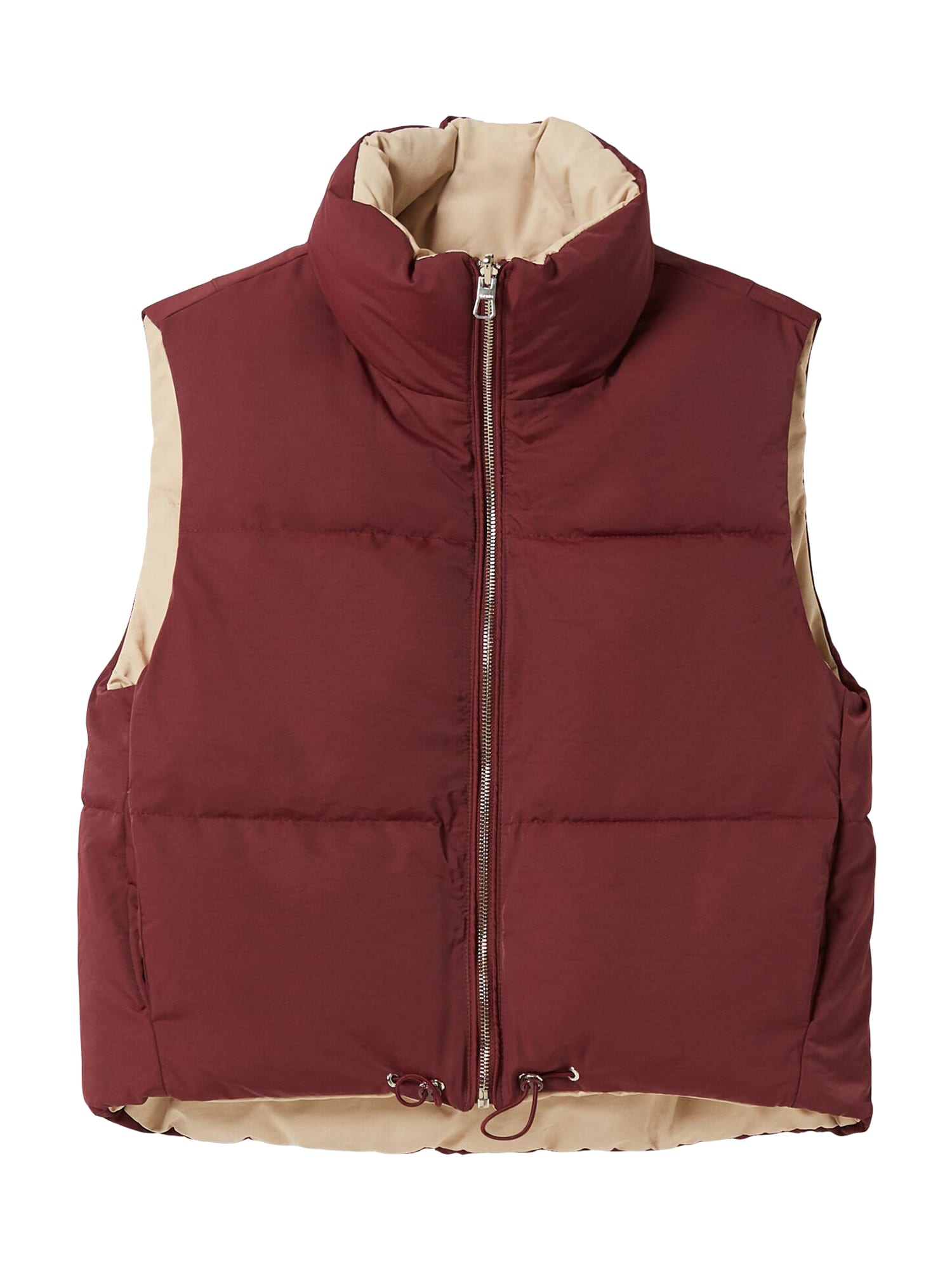 Bershka Mellény  gránátalma / bézs