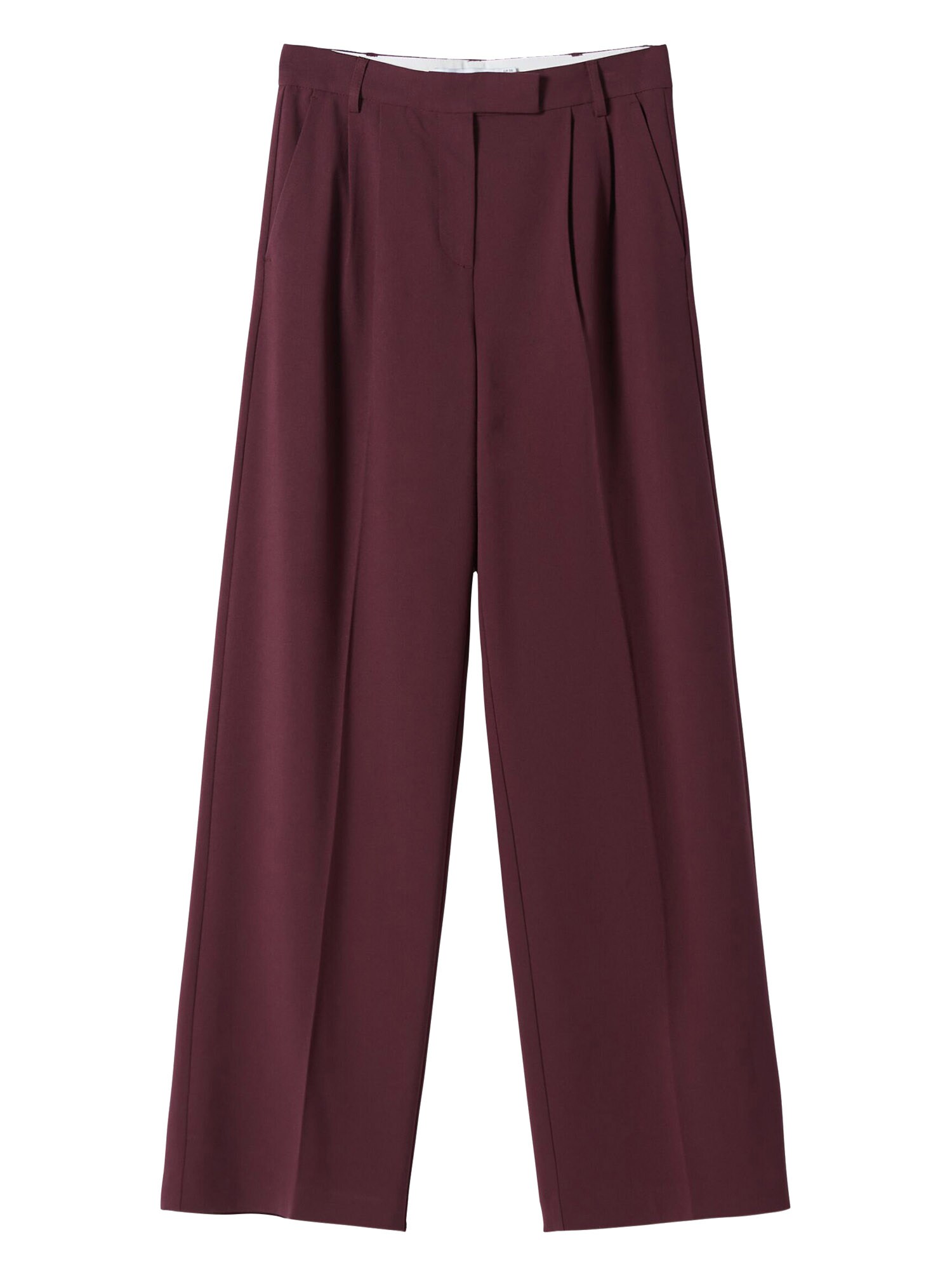 Bershka Ráncos nadrág  burgundi vörös